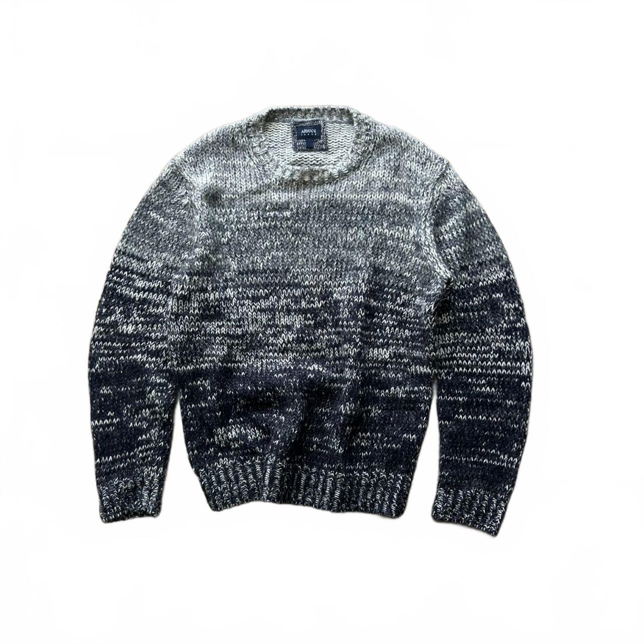 Vintage Armani Jeans Gradient Knit Jumper L
