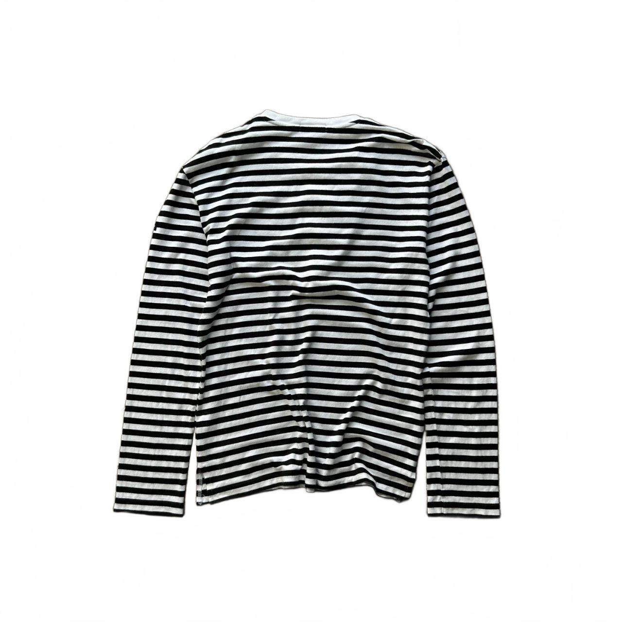 Burberry Black Label Striped Henley T Shirt M