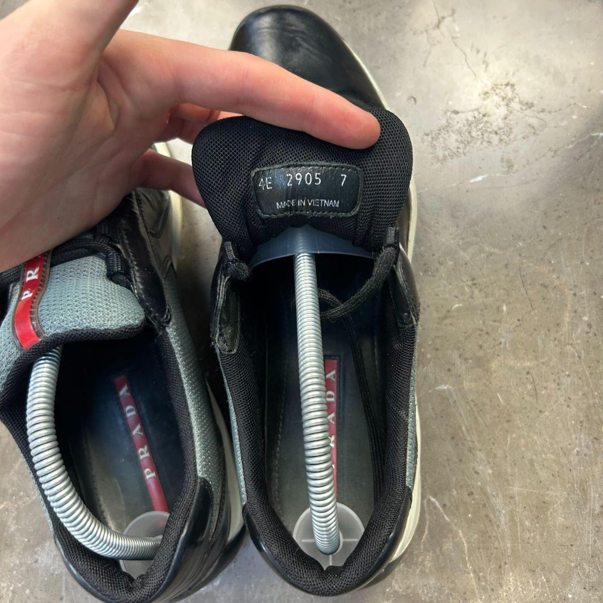Mens Prada America Cups Patent Size UK 8
