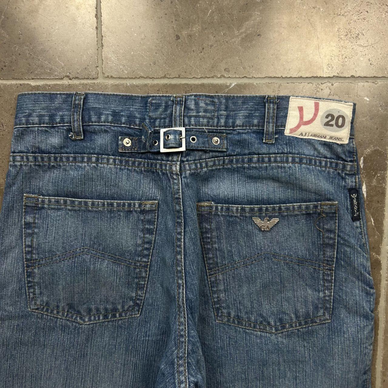 Vintage Armani Jeans Relaxed Straight Buckle Back Jeans W30 L33
