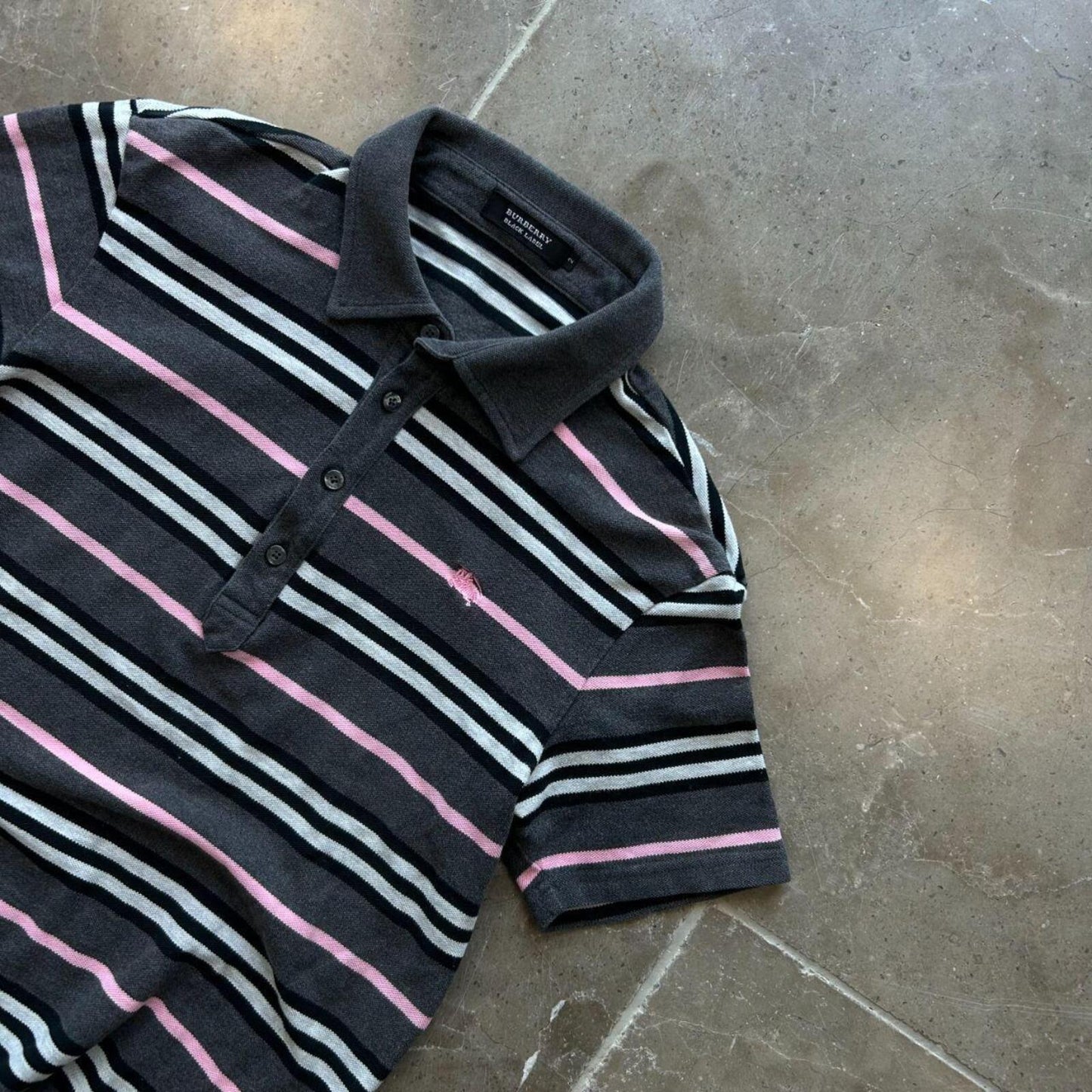 Burberry Black Label Striped Polo Shirt S