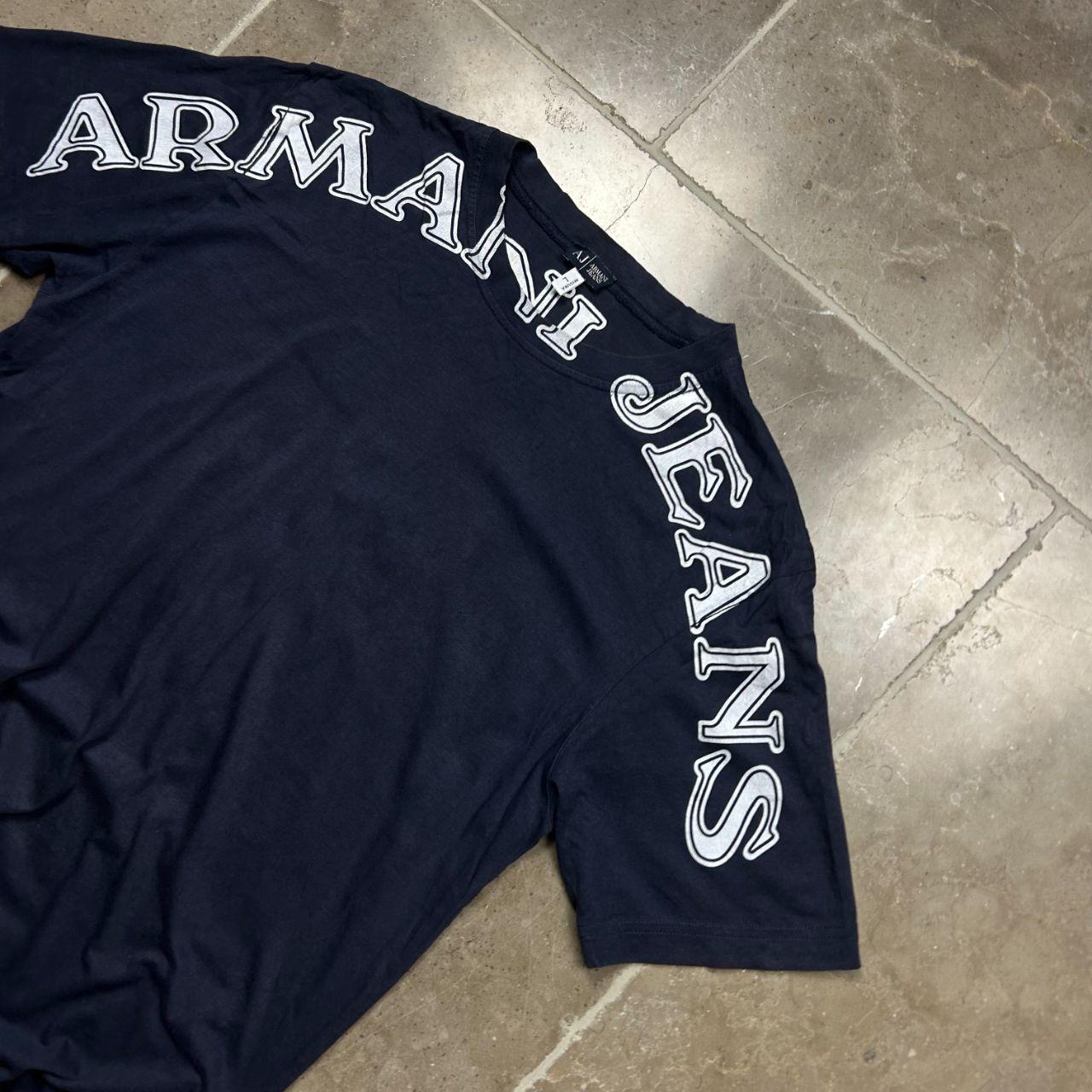 Vintage Armani Jeans Arch Logo T Shirt L