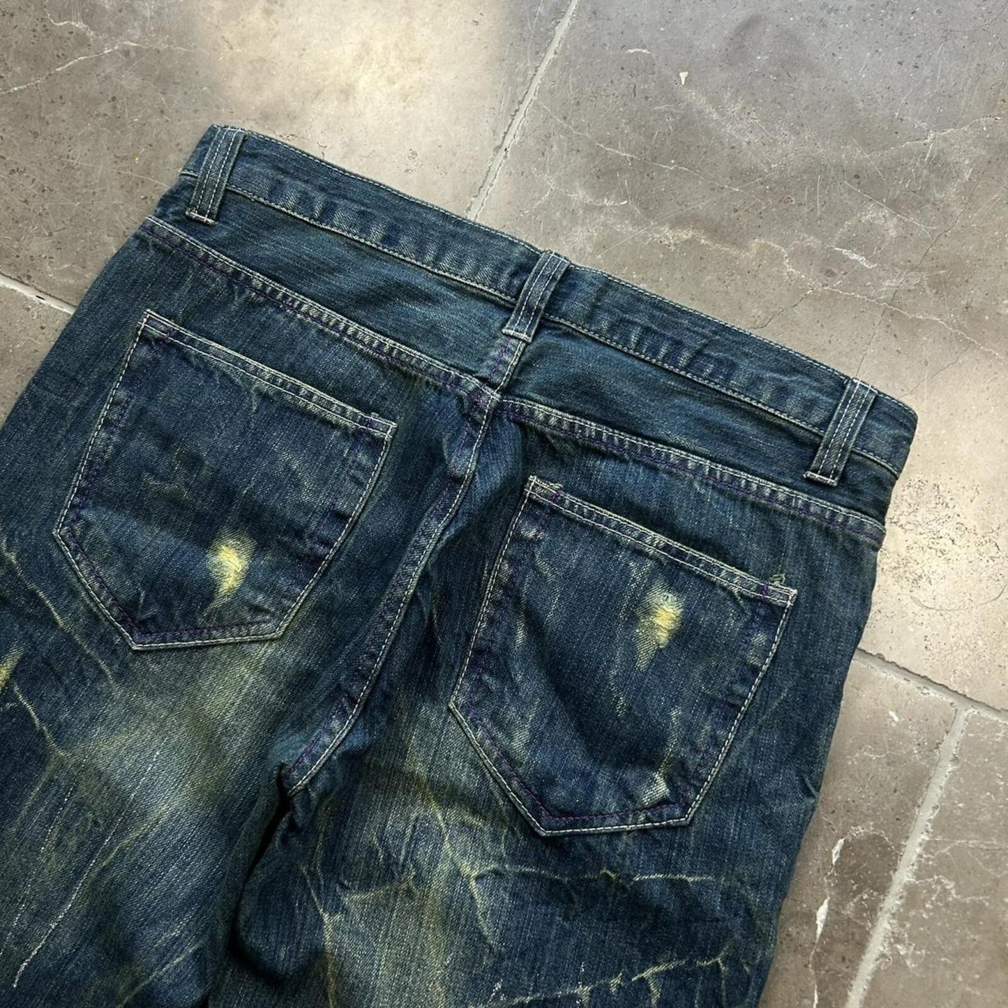 Vintage Japan Style Faded Relaxed Straight Jeans W30 L28