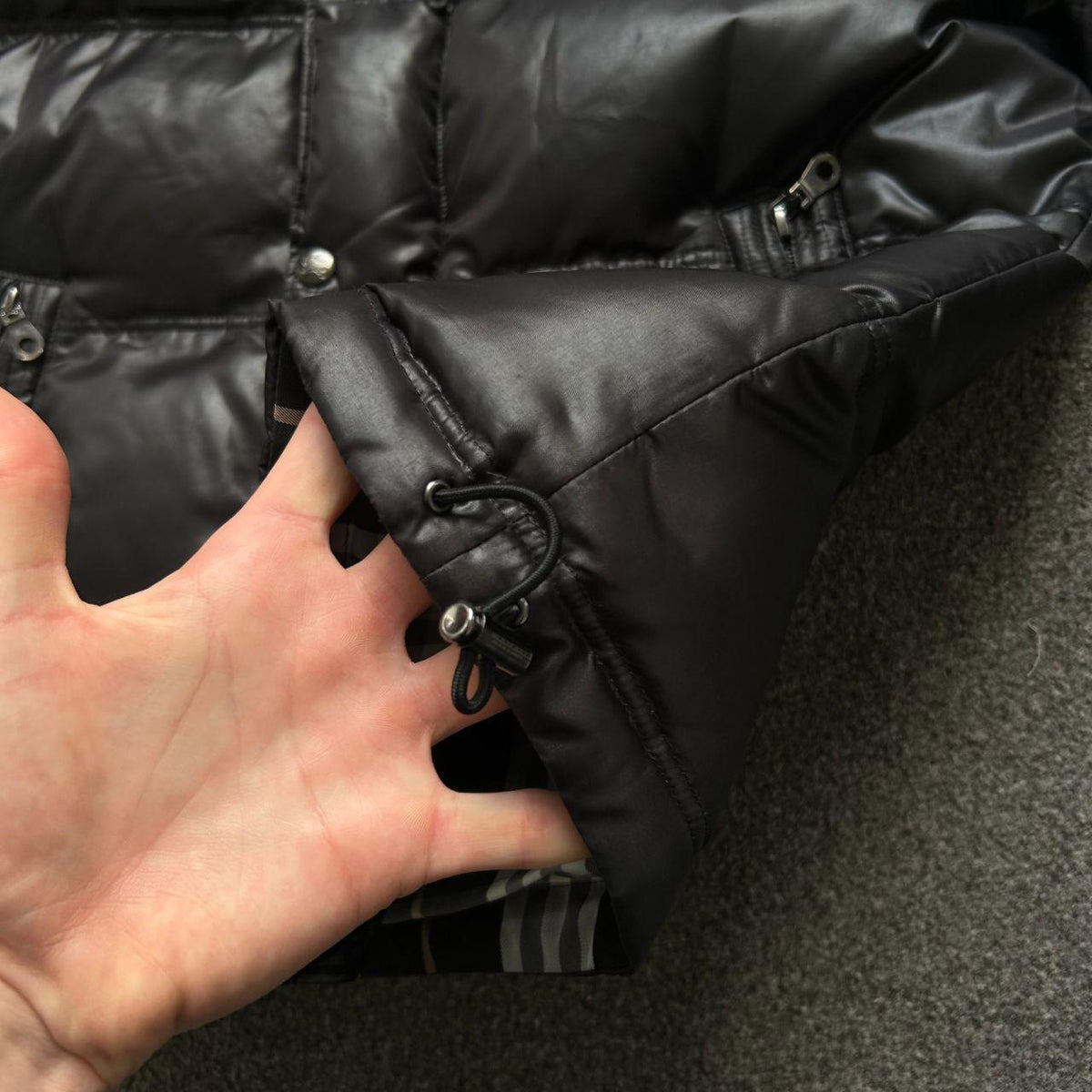 Vintage Burberry Blue Label Fur Hood Puffer Jacket M
