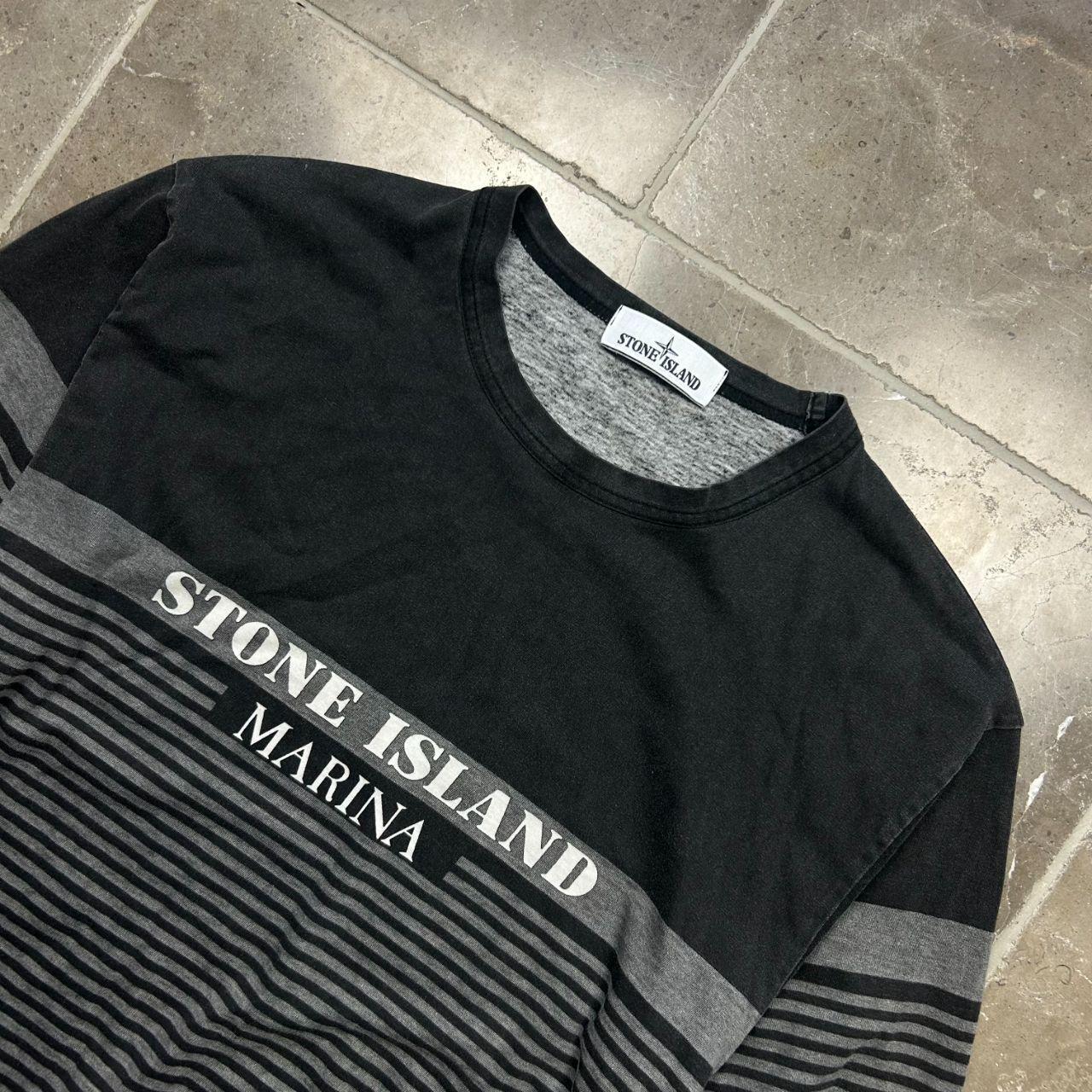 Stone Island Marina Corrosion Print Long Sleeve T-Shirt L