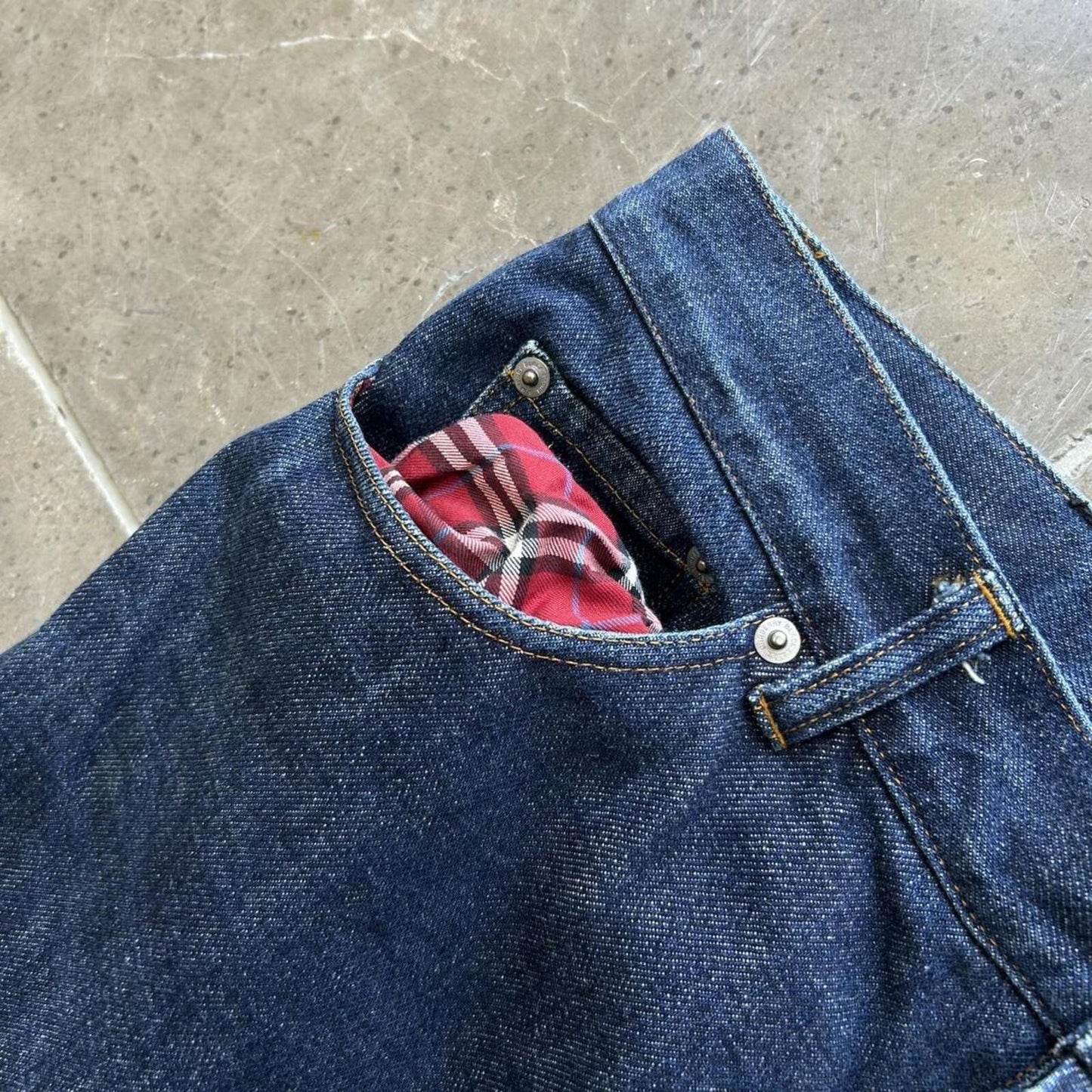 Vintage Burberry Black Label Relaxed Straight Selvage Jeans W30 L32