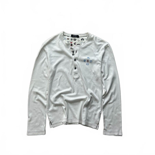 Burberry Black Label Long Sleeve Henley T Shirt S
