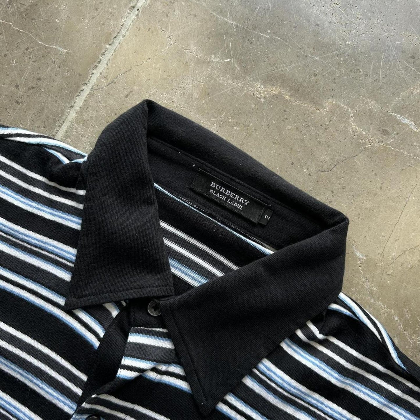 Burberry Black Label Striped Polo Shirt S