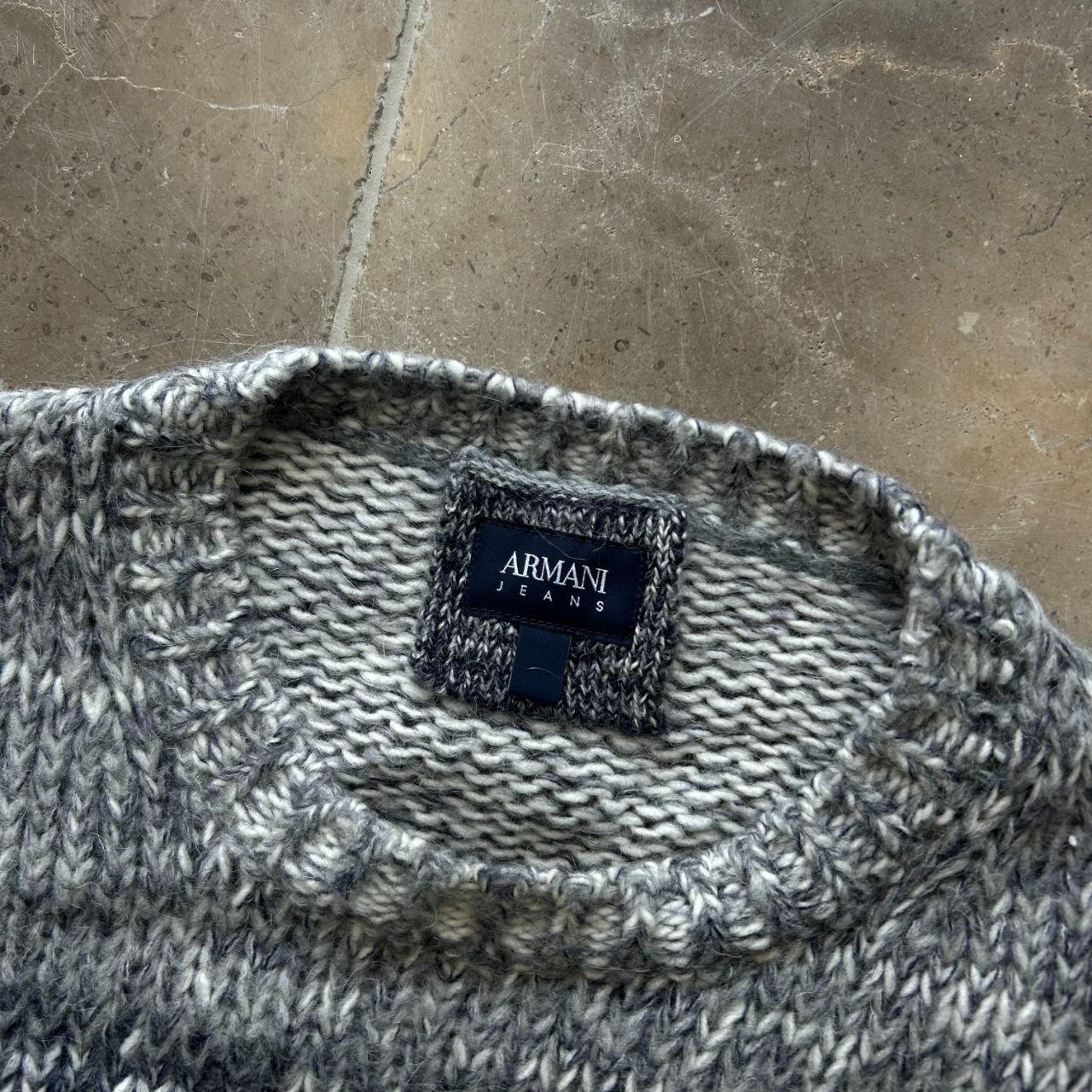Vintage Armani Jeans Gradient Knit Jumper L