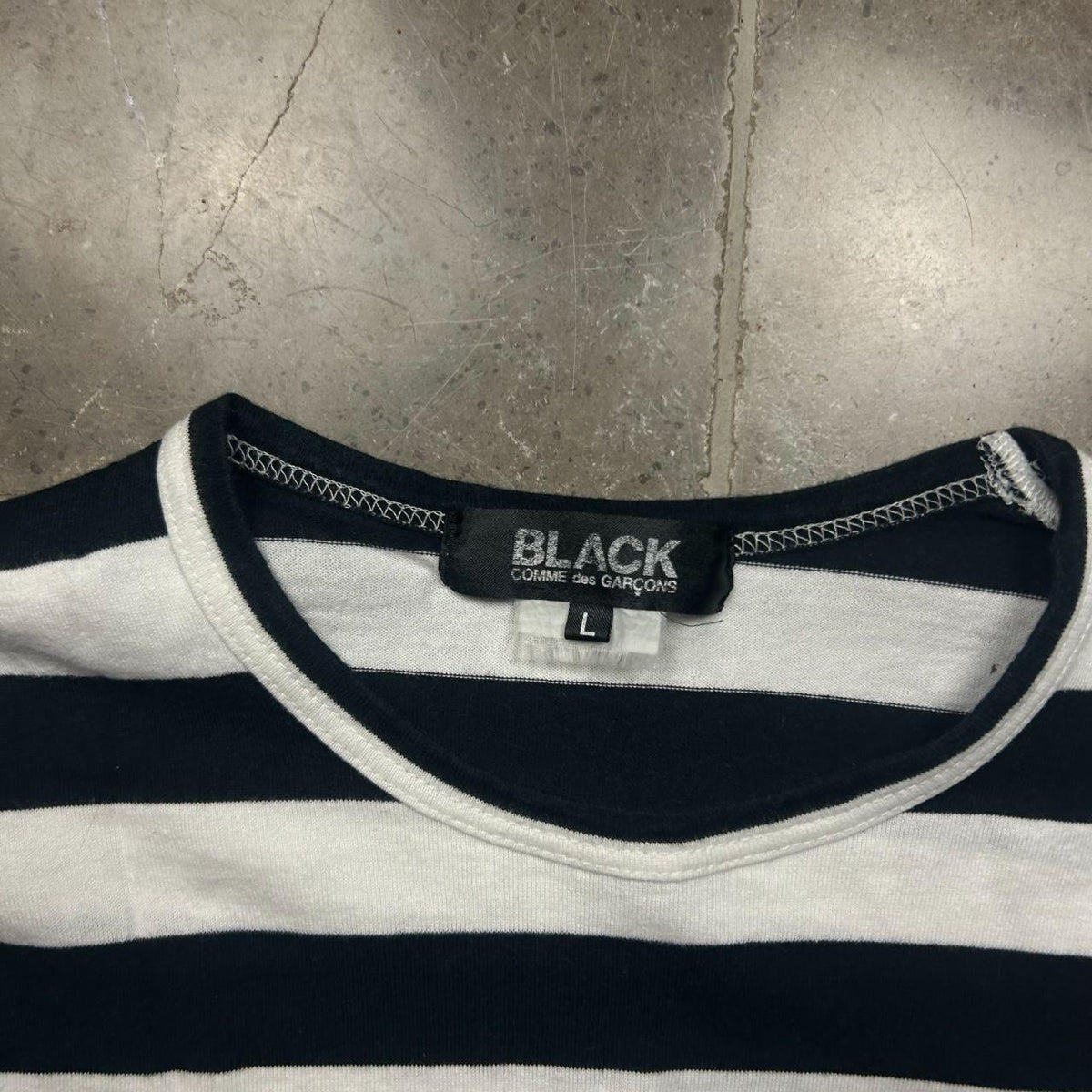 Comme des Garcons Black Striped Long Sleeve Shirt L