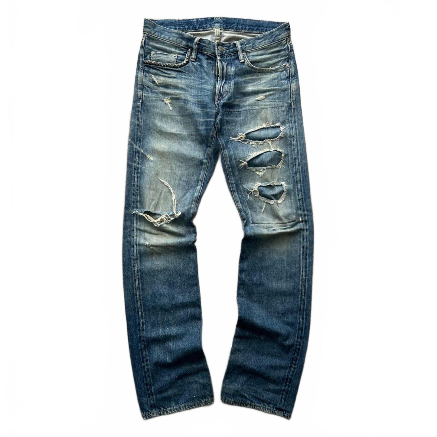 Hysteric Glamour Slim Straight Studded Denim Jeans W30 L33