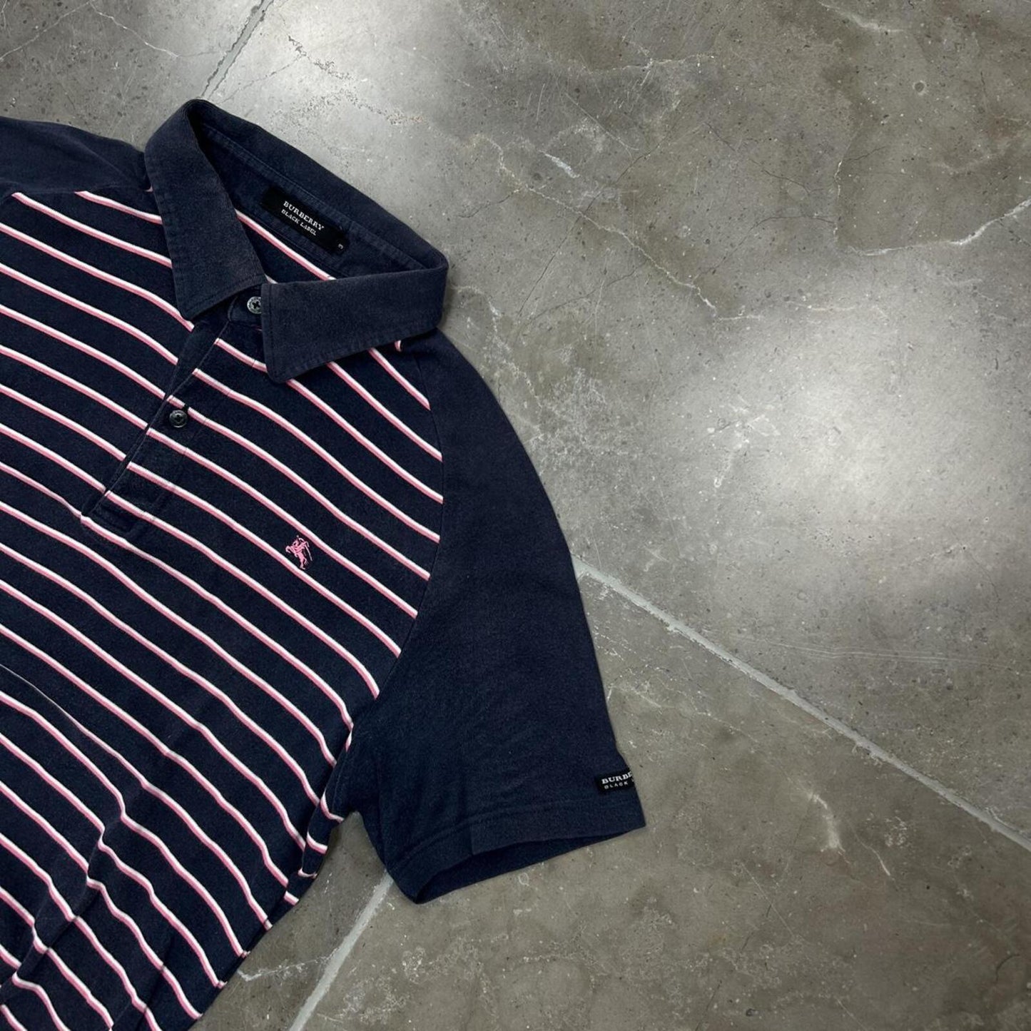 Burberry Black Label Striped Polo Shirt M