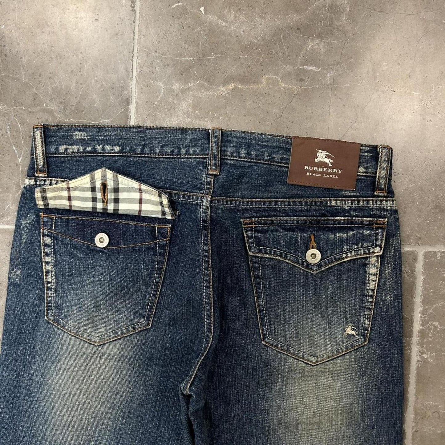 Vintage Burberry Black Label Relaxed Straight Jeans W30 L32