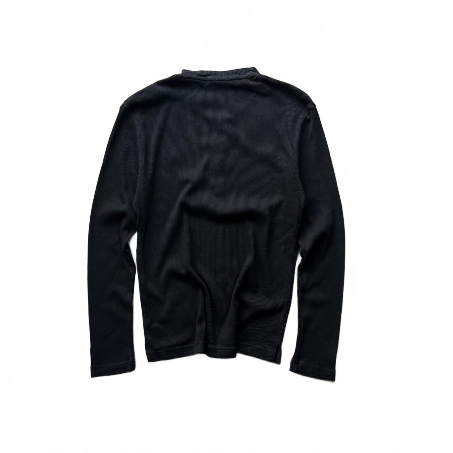 Burberry Black Label Nova Check Ribbed Henley T Shirt S