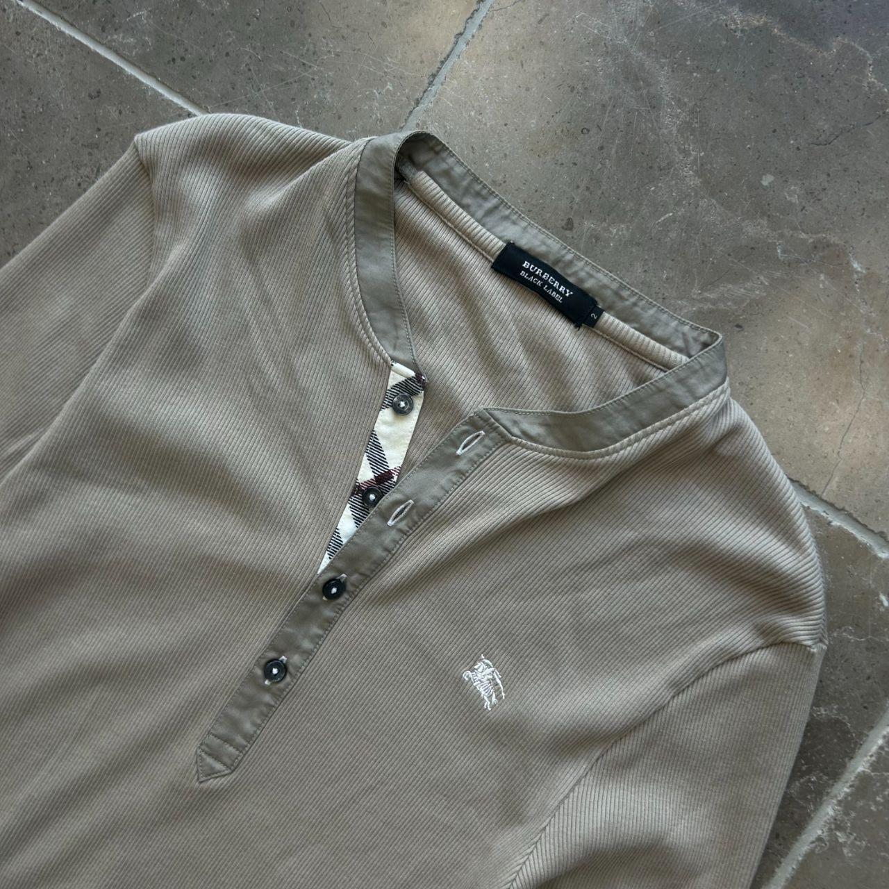 Burberry Black Label Ribbed Henley T Shirt S