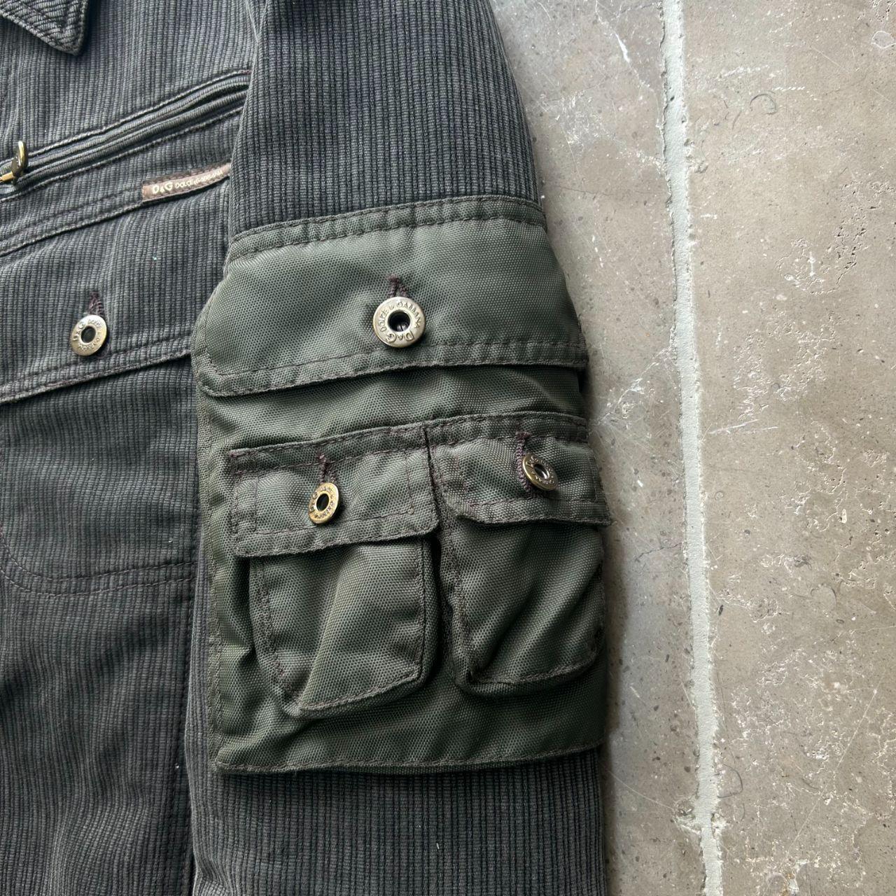 AW2003 Dolce & Gabbana Military Cargo Utility Olive Bomber Jacket XS