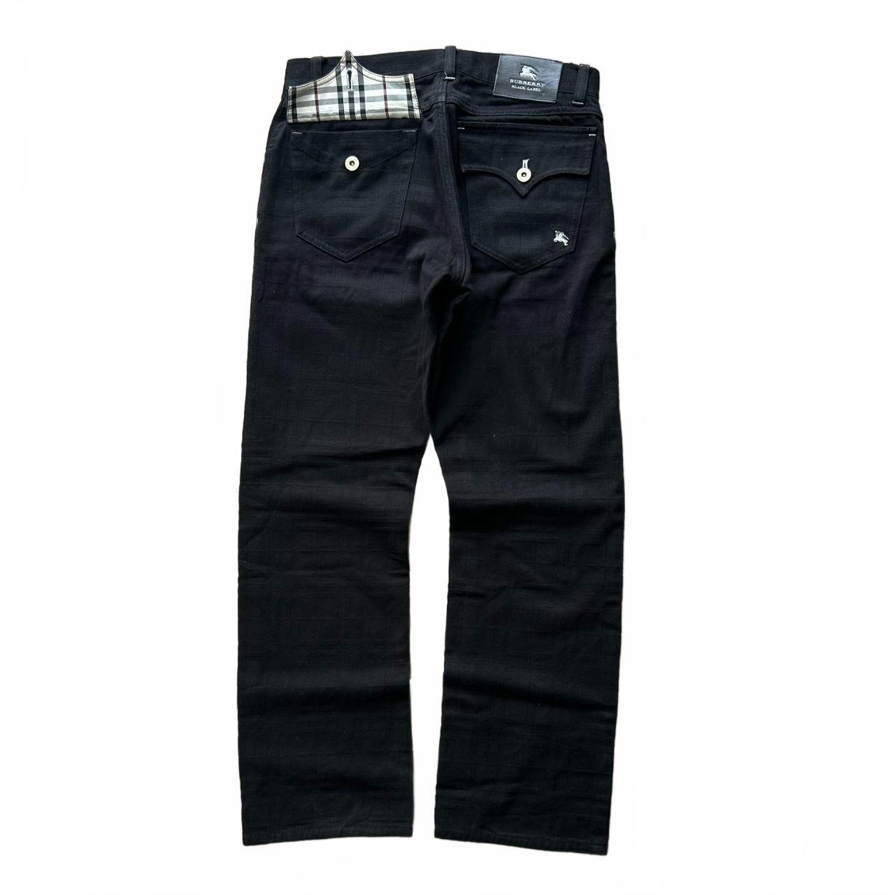 Vintage Burberry Black Label Shadow Check Jeans W30 L28