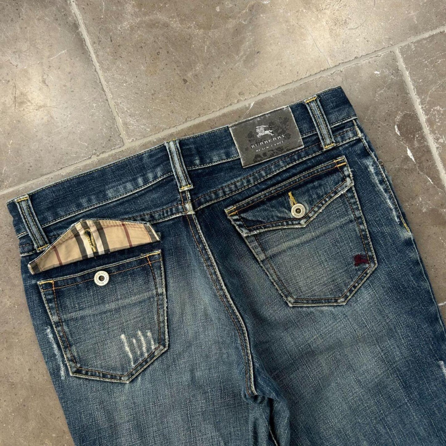 Vintage Burberry Black Label Relaxed Bootcut Jeans W30 L32