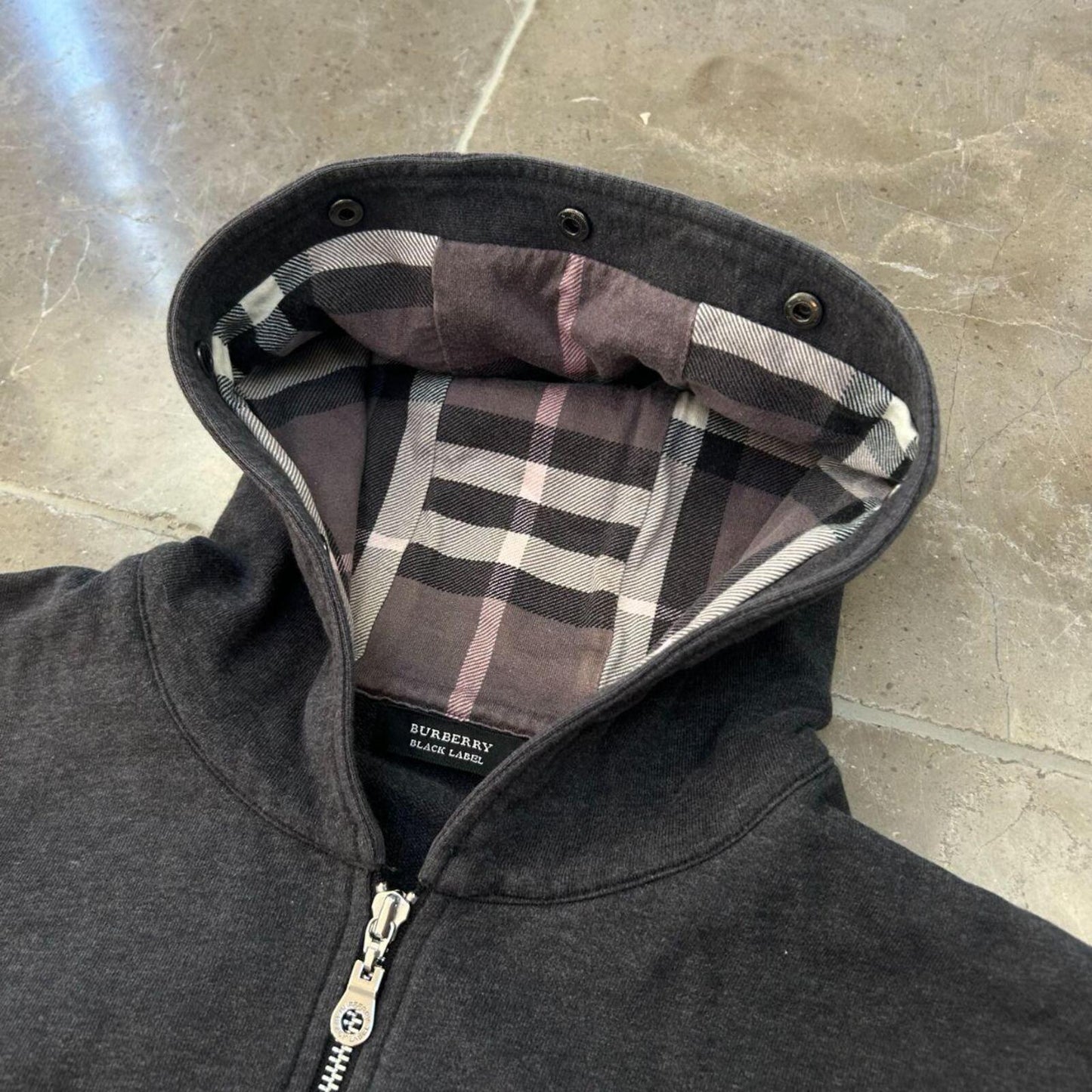 Burberry Black Label Nova Check Zip Up Hoodie S