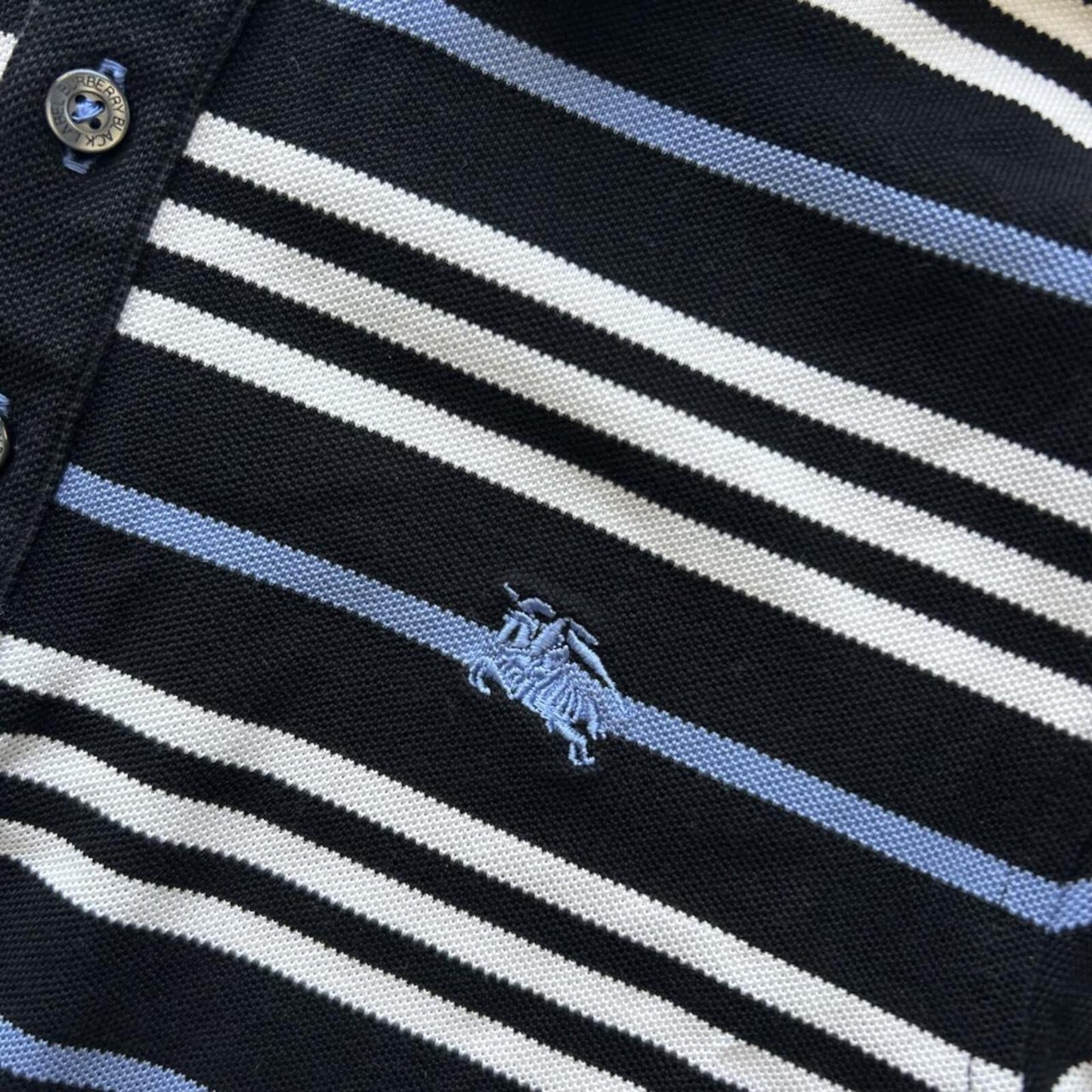 Burberry Black Label Striped Polo Shirt XS