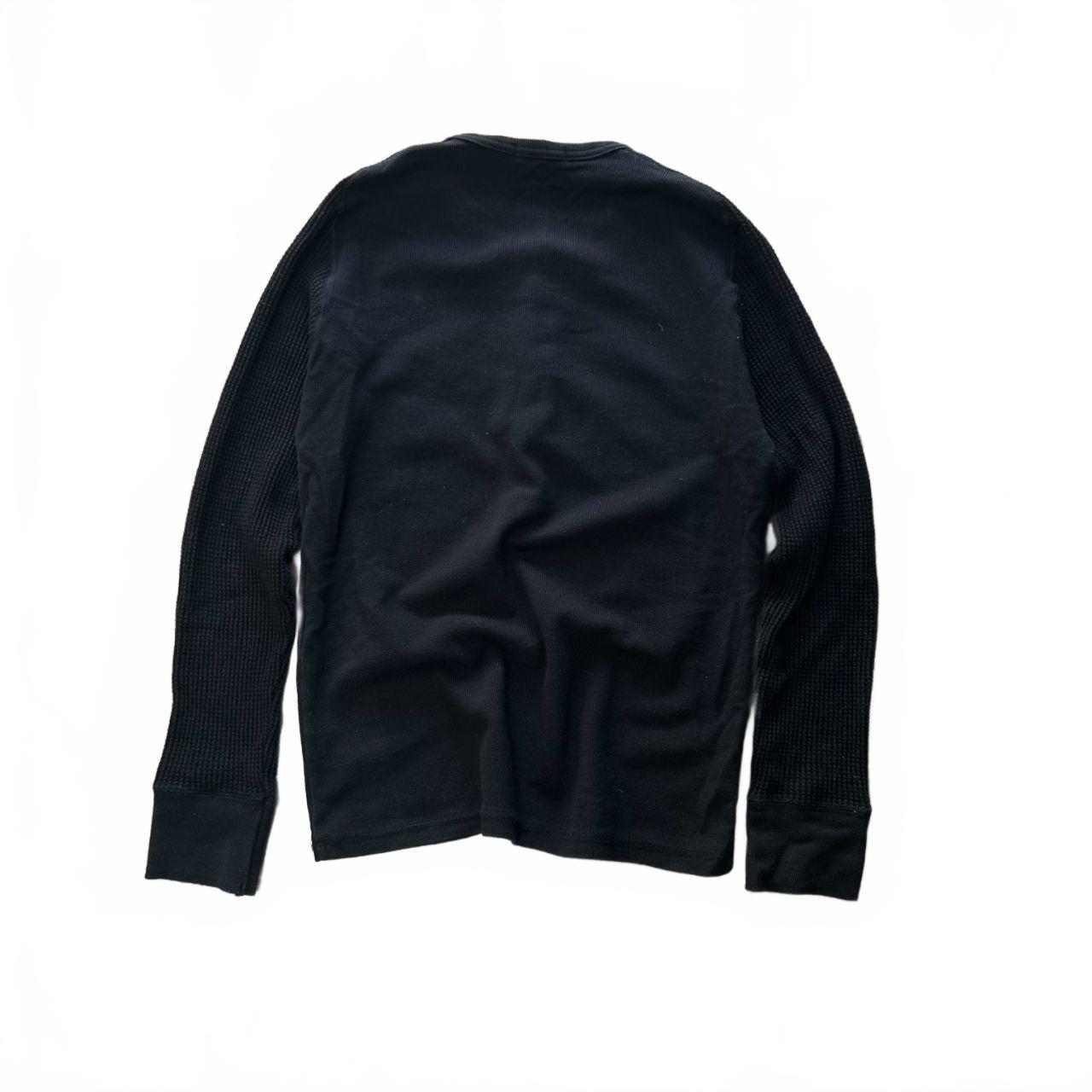 Burberry Black Label Big Logo Waffle Henley T Shirt S