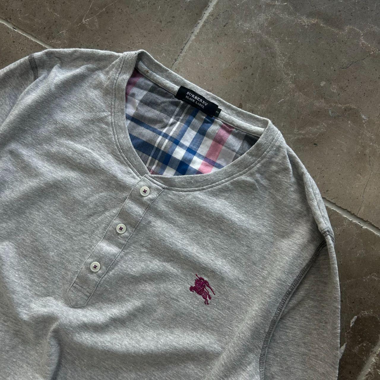Burberry Black Label Long Sleeve Henley T Shirt S