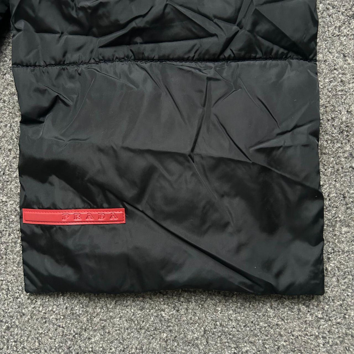Prada Sport Nylon Puffer Scarf Black OS