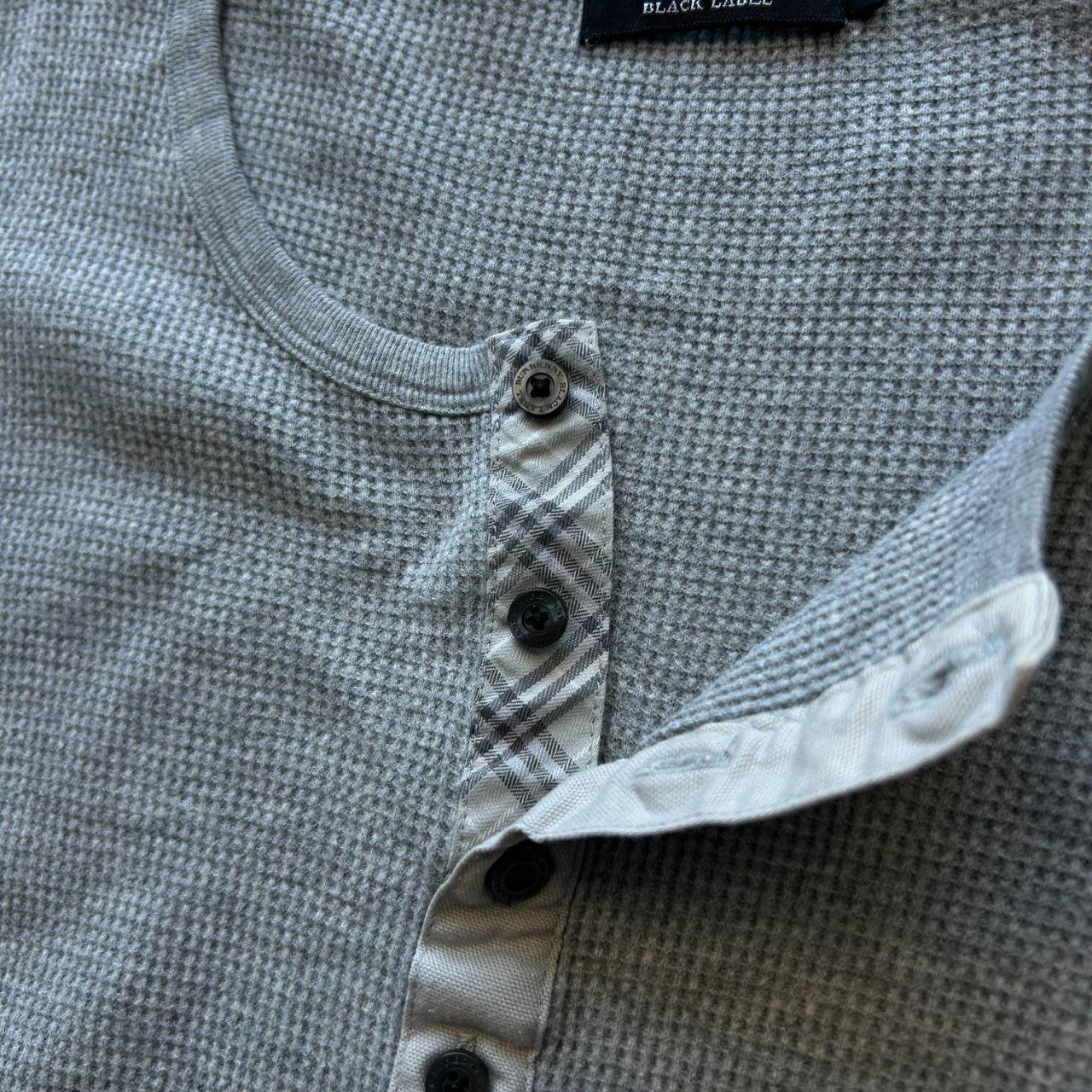 Burberry Black Label Waffle Henley Short Sleeve T Shirt S