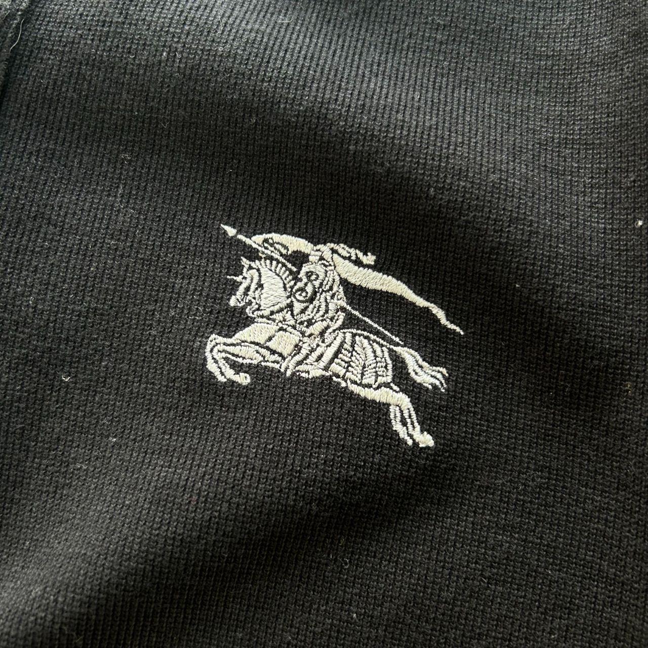 Burberry Black Label Big Logo Waffle Henley T Shirt S