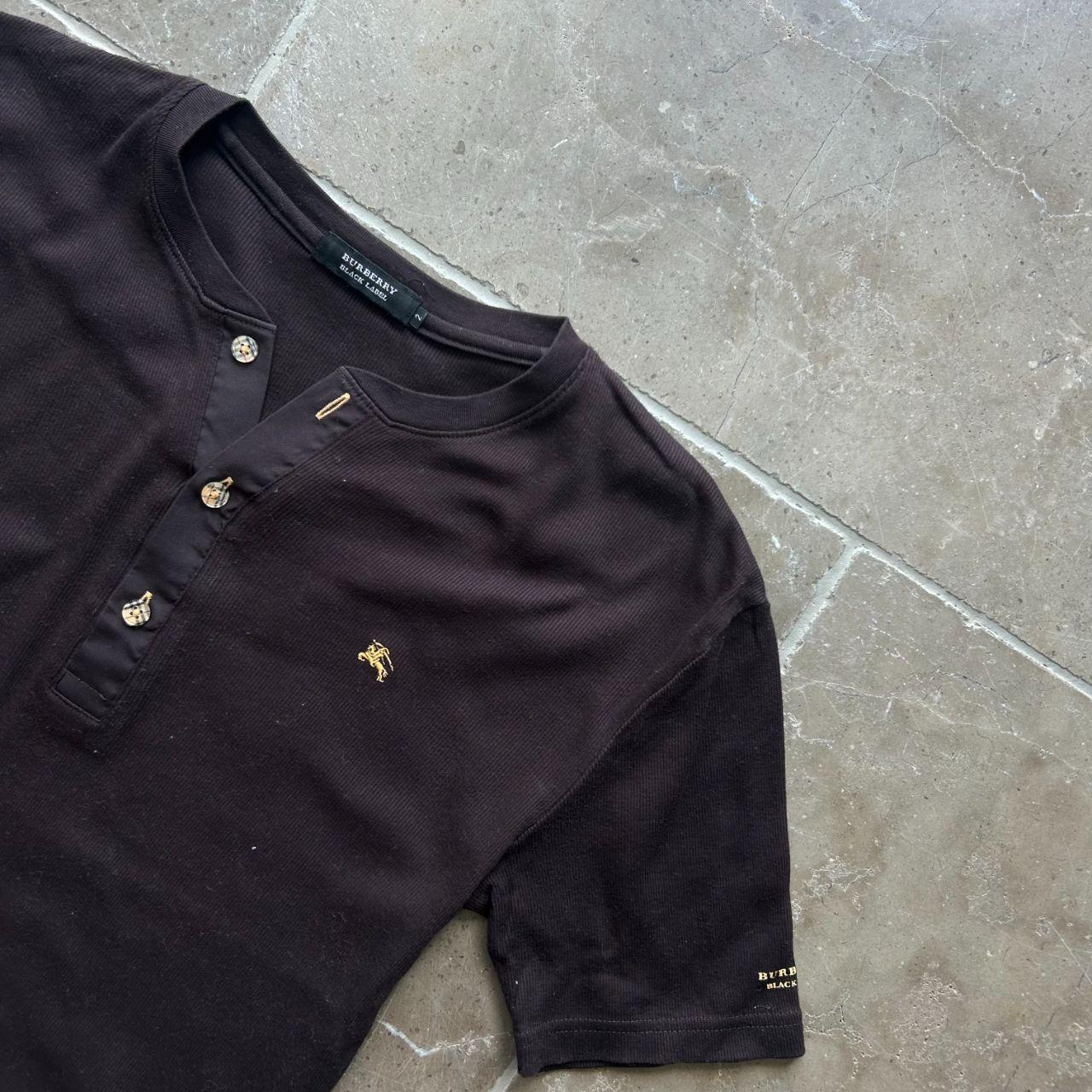 Burberry Black Label Ribbed Henley T Shirt S