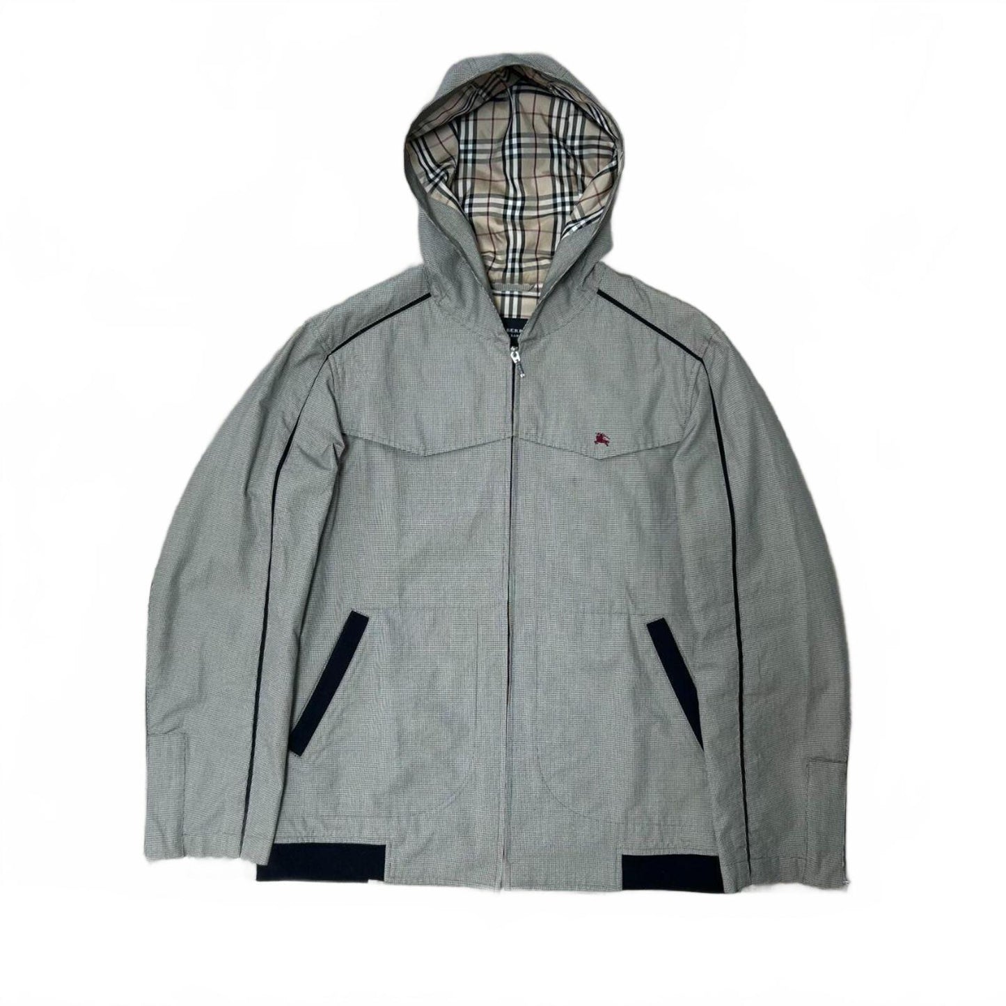Burberry Black Label Houndstooth Check Windbreaker Jacket S