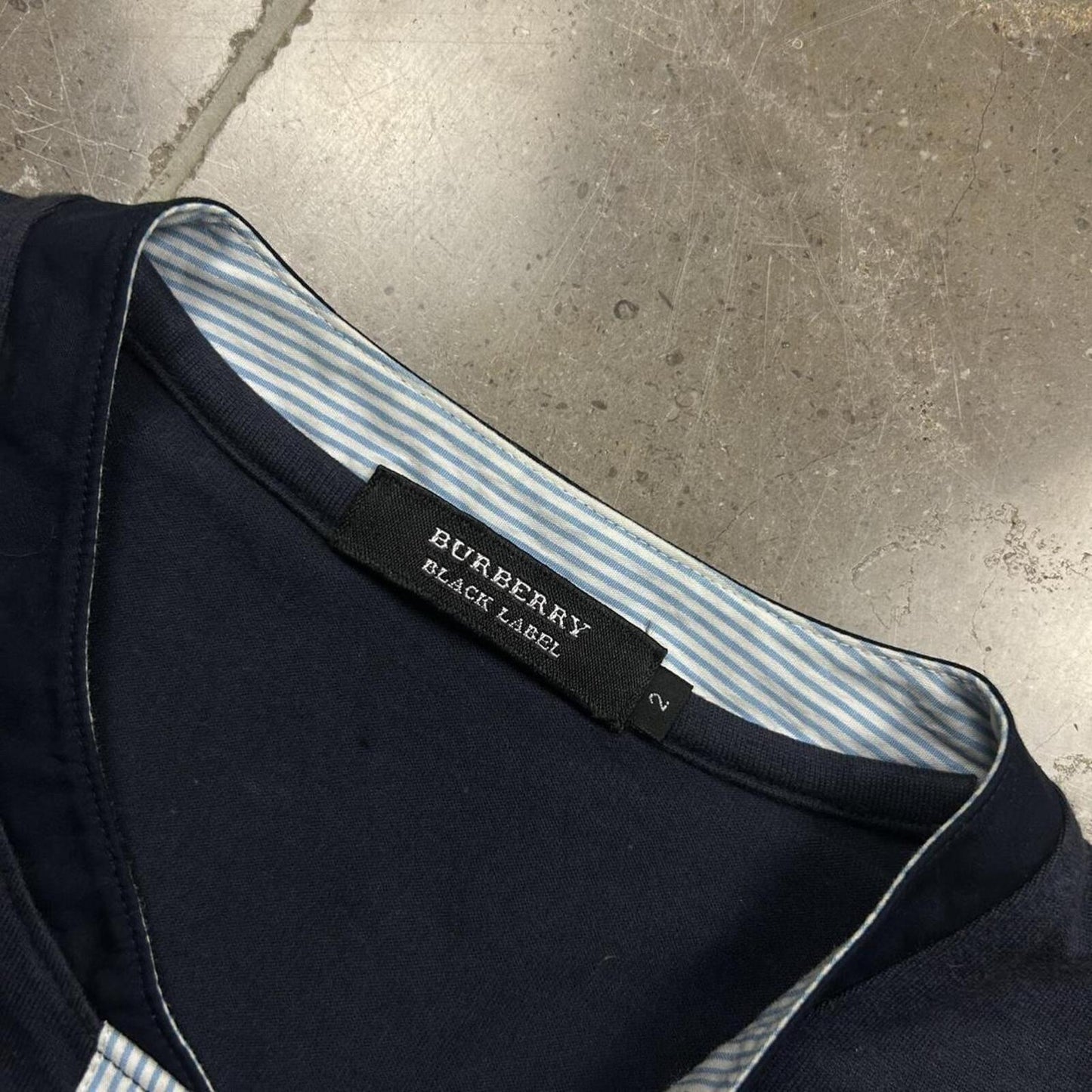 Burberry Black Label Nova Check Henley T Shirt S