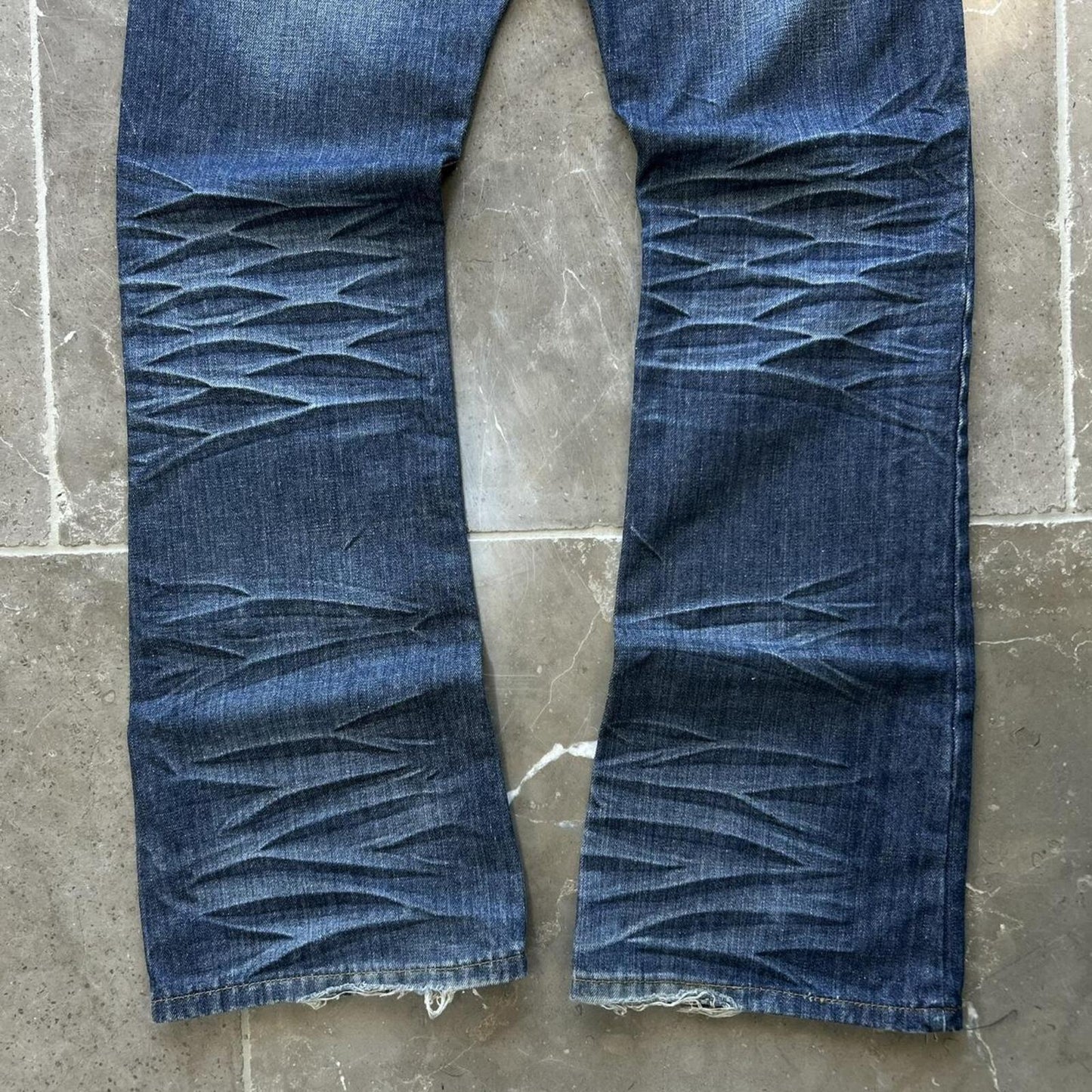 Vintage Japan Style Flared Faded Jeans W28 L31