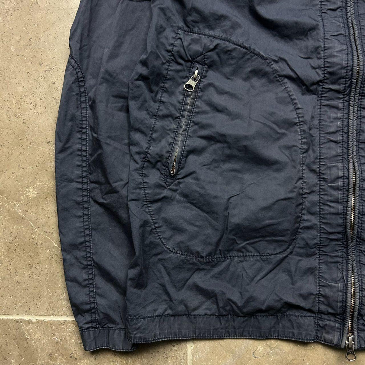 Vintage Armani Jeans Clasp Sniper Hood Windbreaker Jacket L