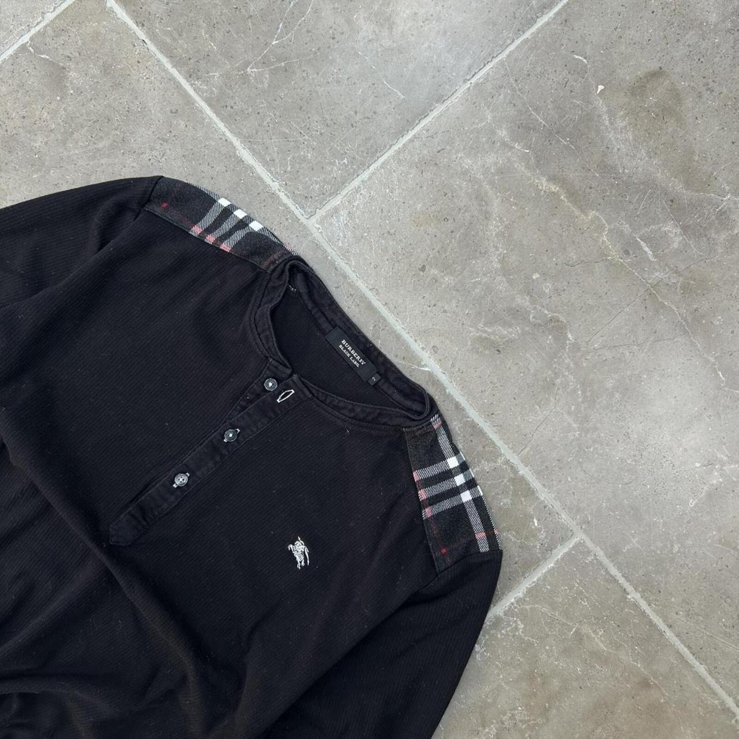 Burberry Black Label Nova Check Henley Shirt S