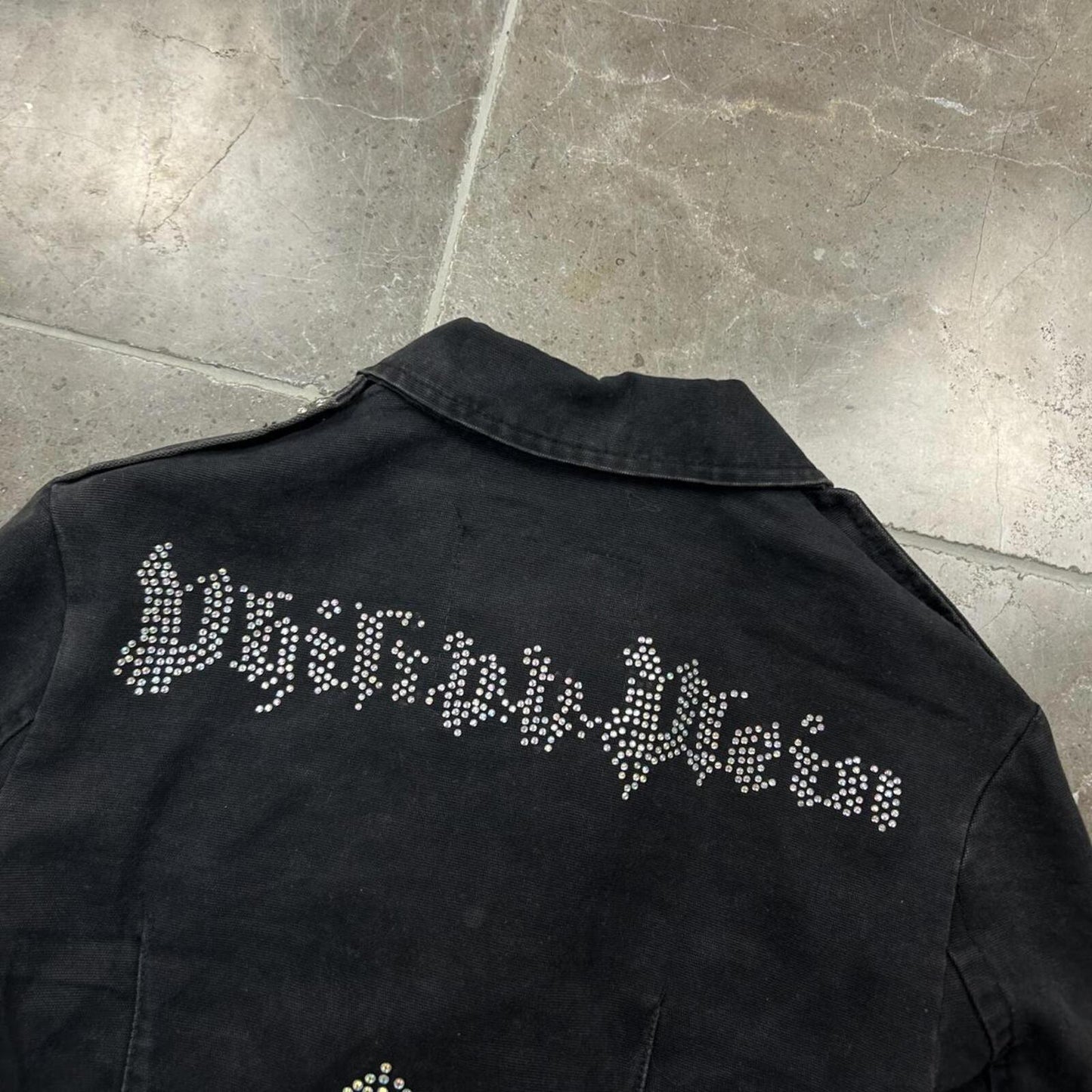 Philipp Plein Rhinestone Denim Jacket M
