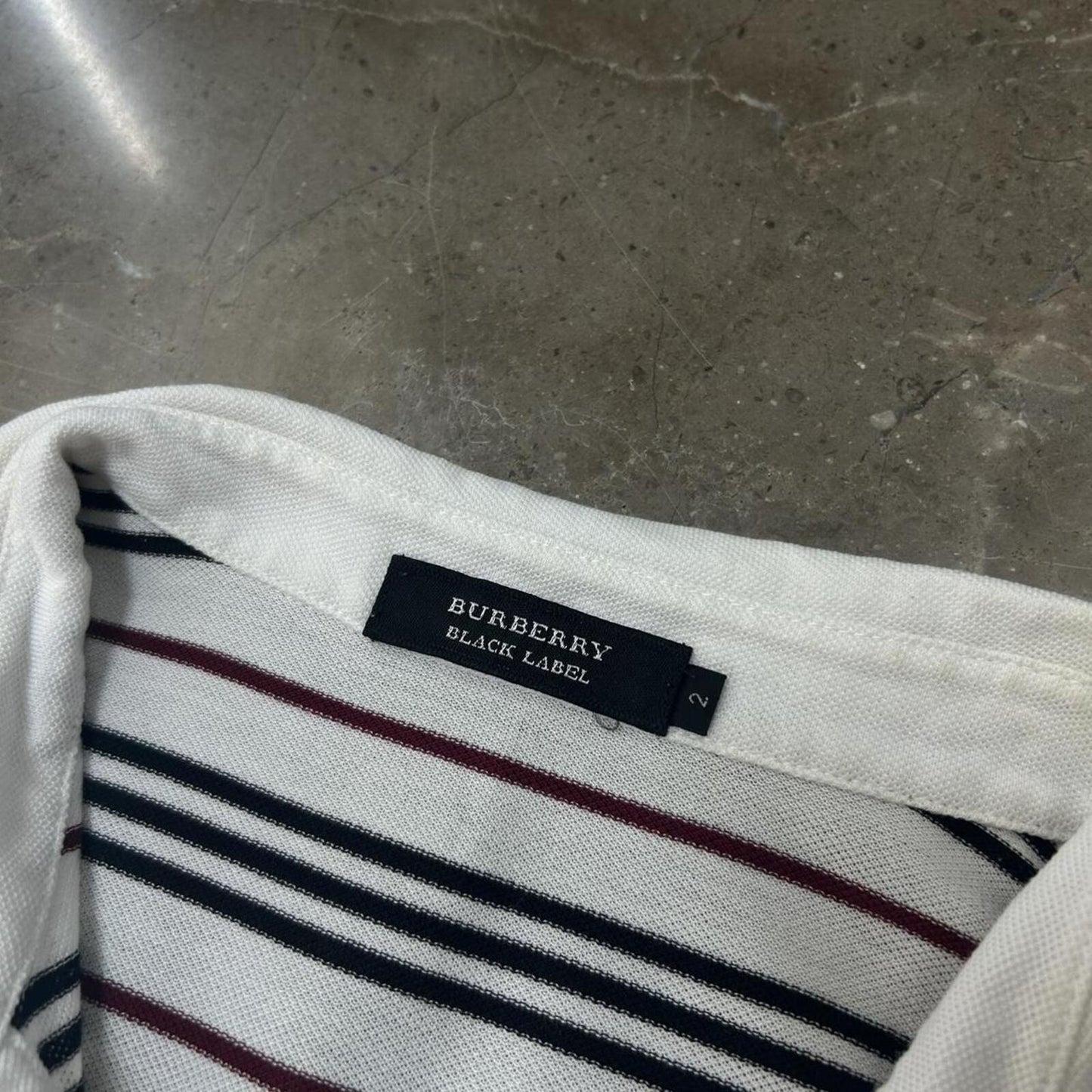 Burberry Black Label Striped Polo Shirt S