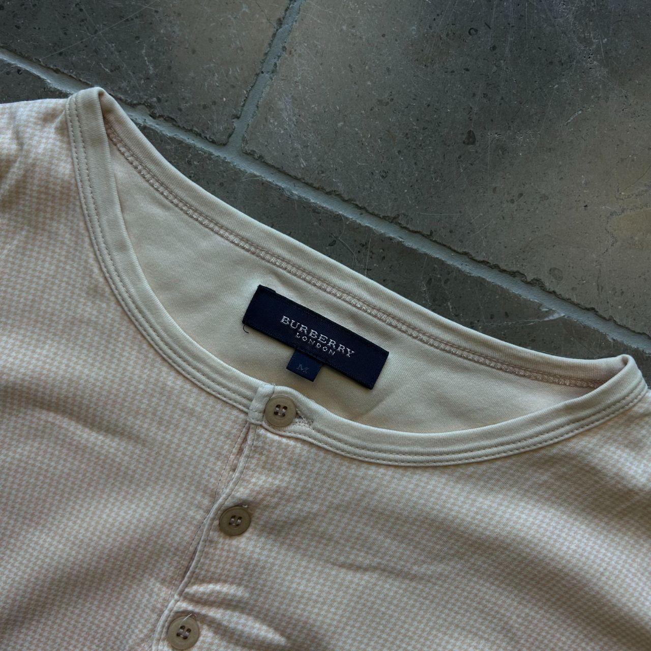 Burberry London Houndstooth Check Henley T Shirt M