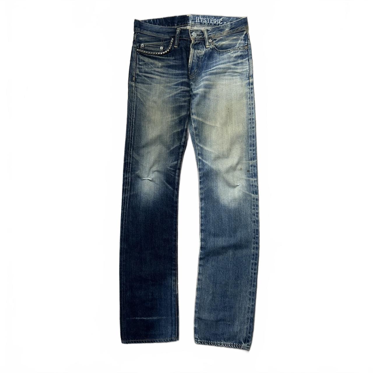 Hysteric Glamour Slim Skinny Studded Two Tone Selvage Denim Jeans W28 L32