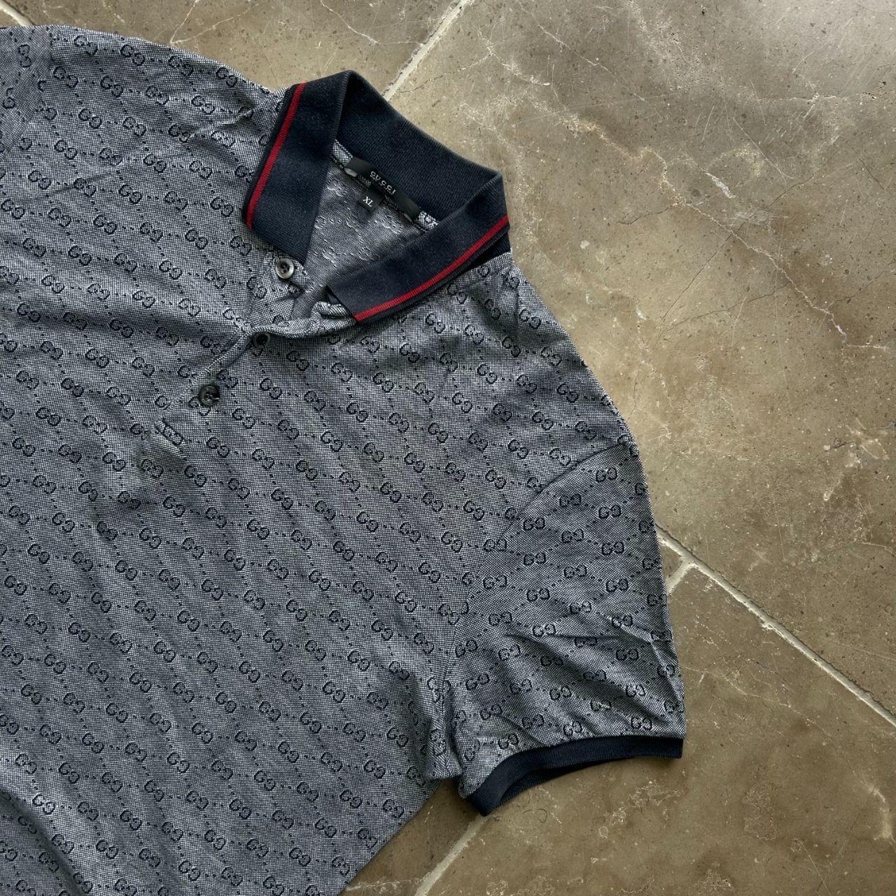 Vintage Gucci Monogram Logo Polo Shirt L