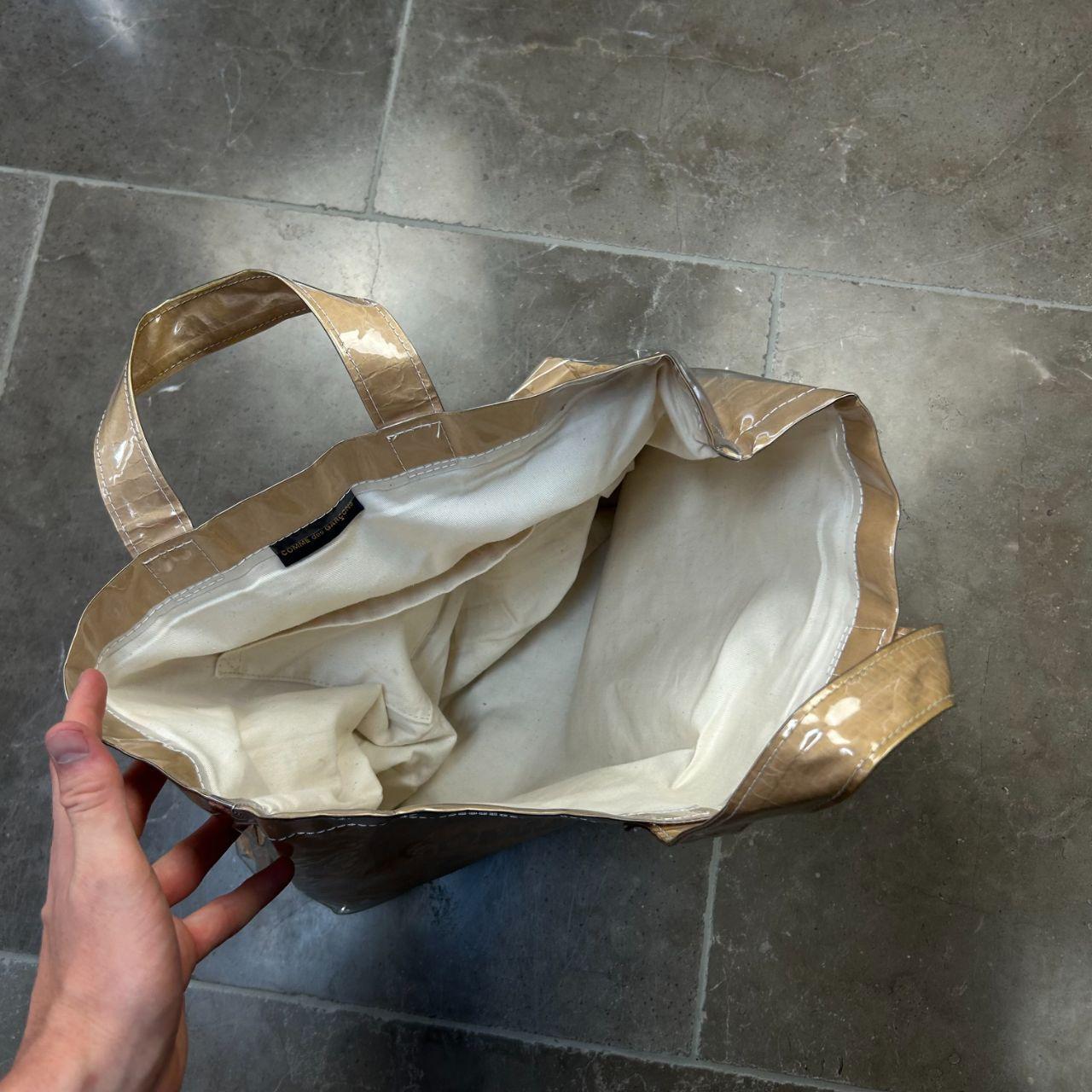 Comme des Garcons PVC Tote Handbag Beige