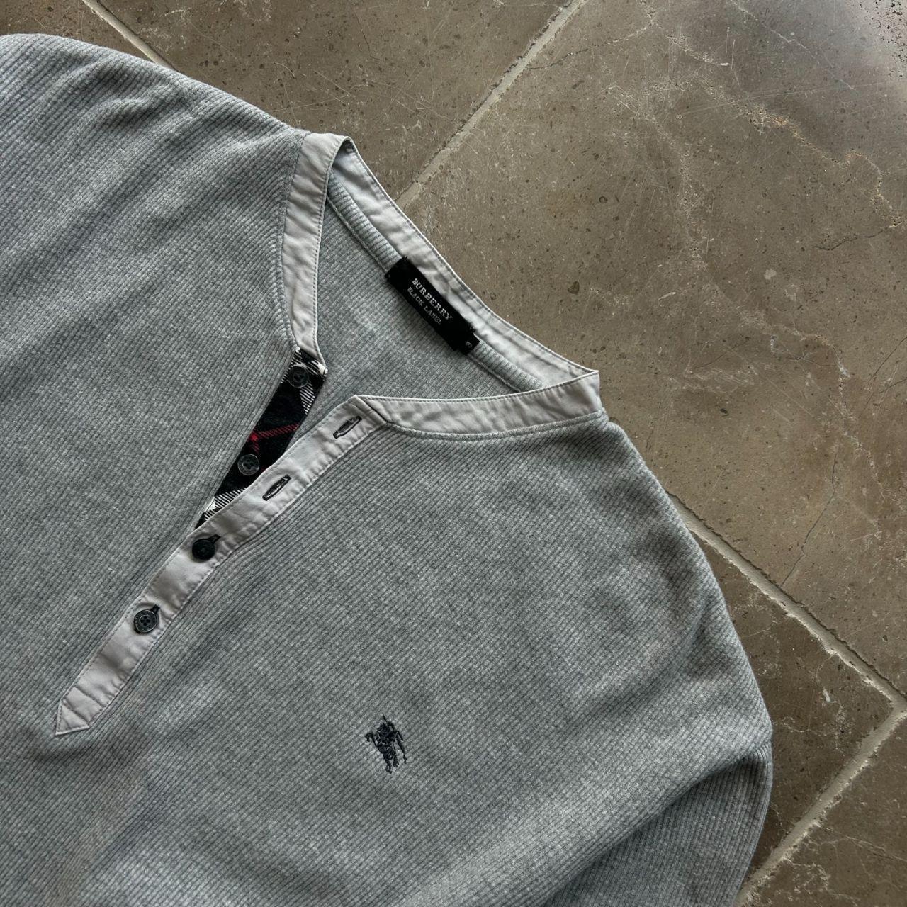 Burberry Black Label Ribbed Henley T Shirt M