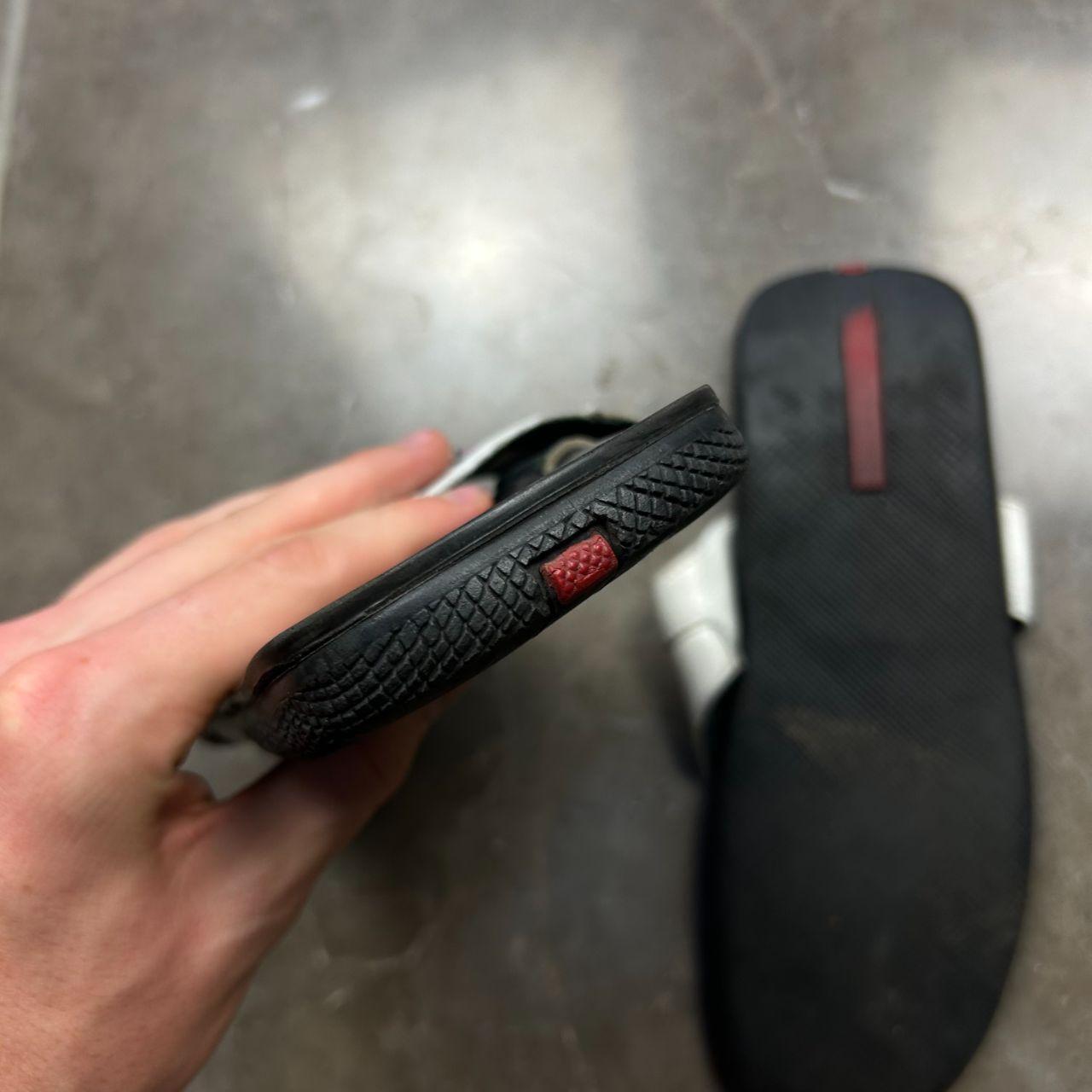 Mens Prada Sport Leather Flip Flops UK 10