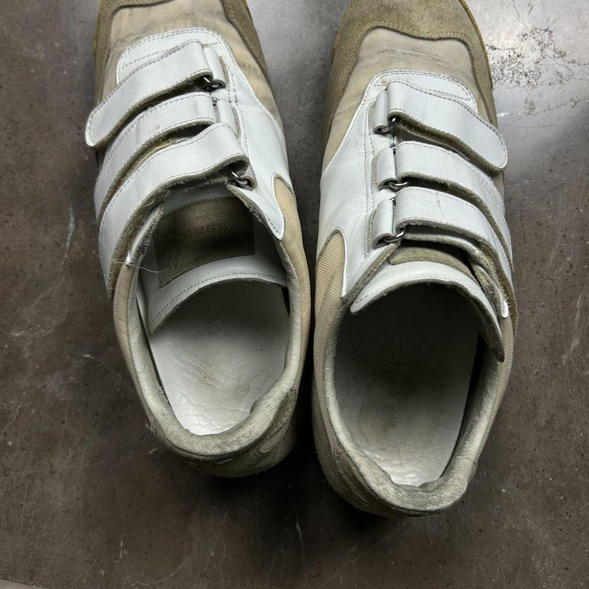 Maison Margiela Triple Strap Velcro Low Top Trainers UK 10