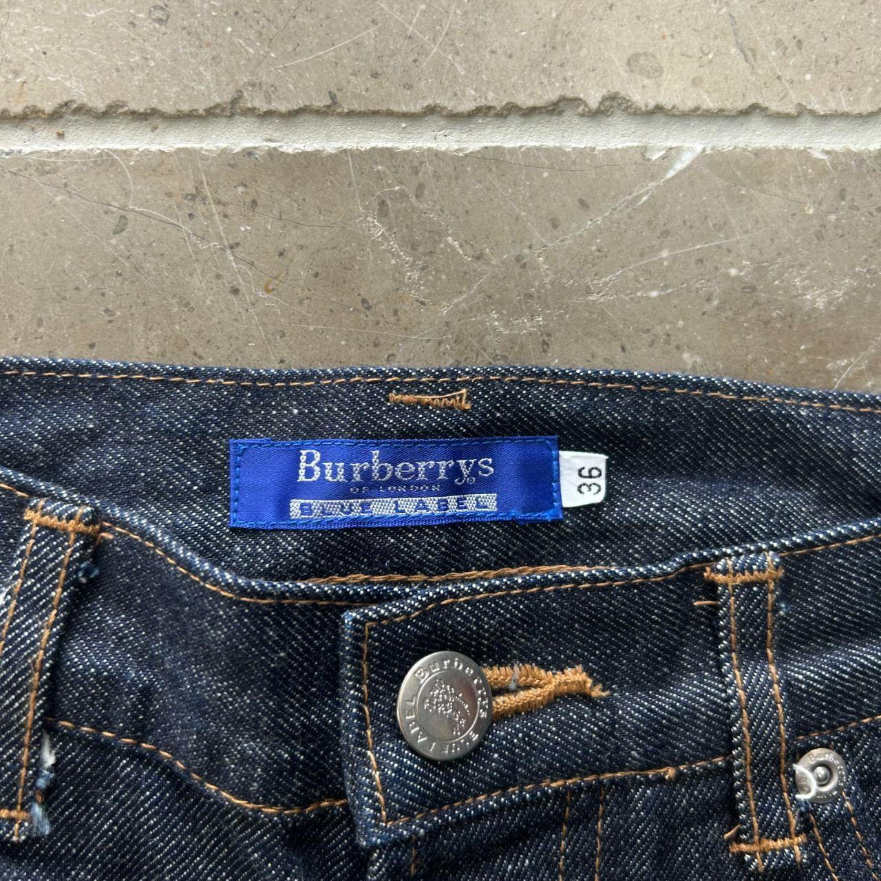 Vintage Burberry Blue Label Slim Straight Raw Denim Jeans W26 L35
