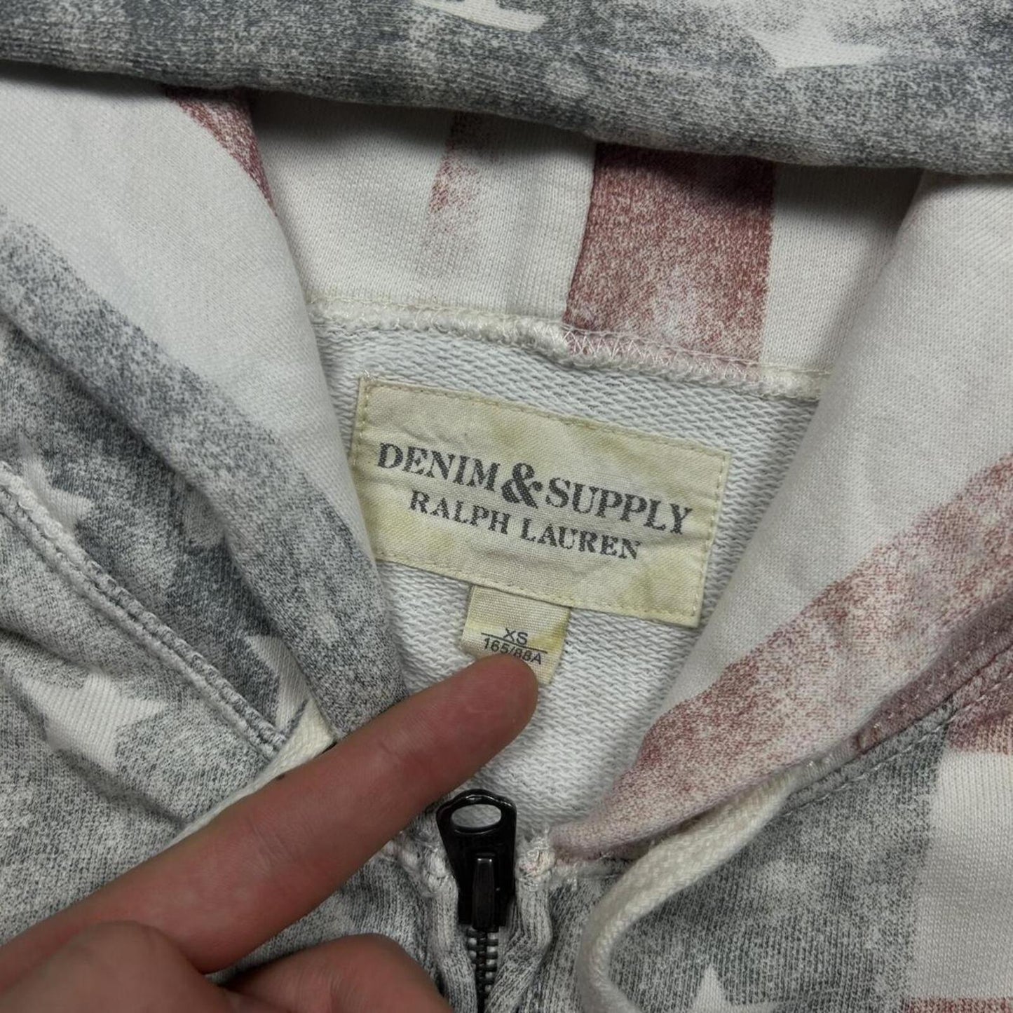 Ralph Lauren Denim and Supply USA Zip Up Hoodie XS