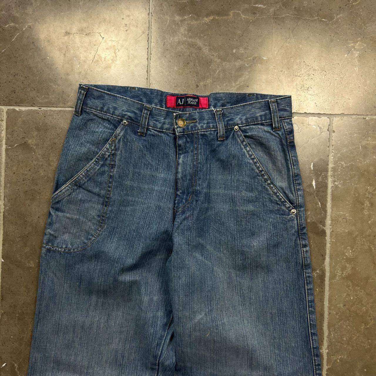 Vintage Armani Jeans Relaxed Straight Buckle Back Jeans W30 L33