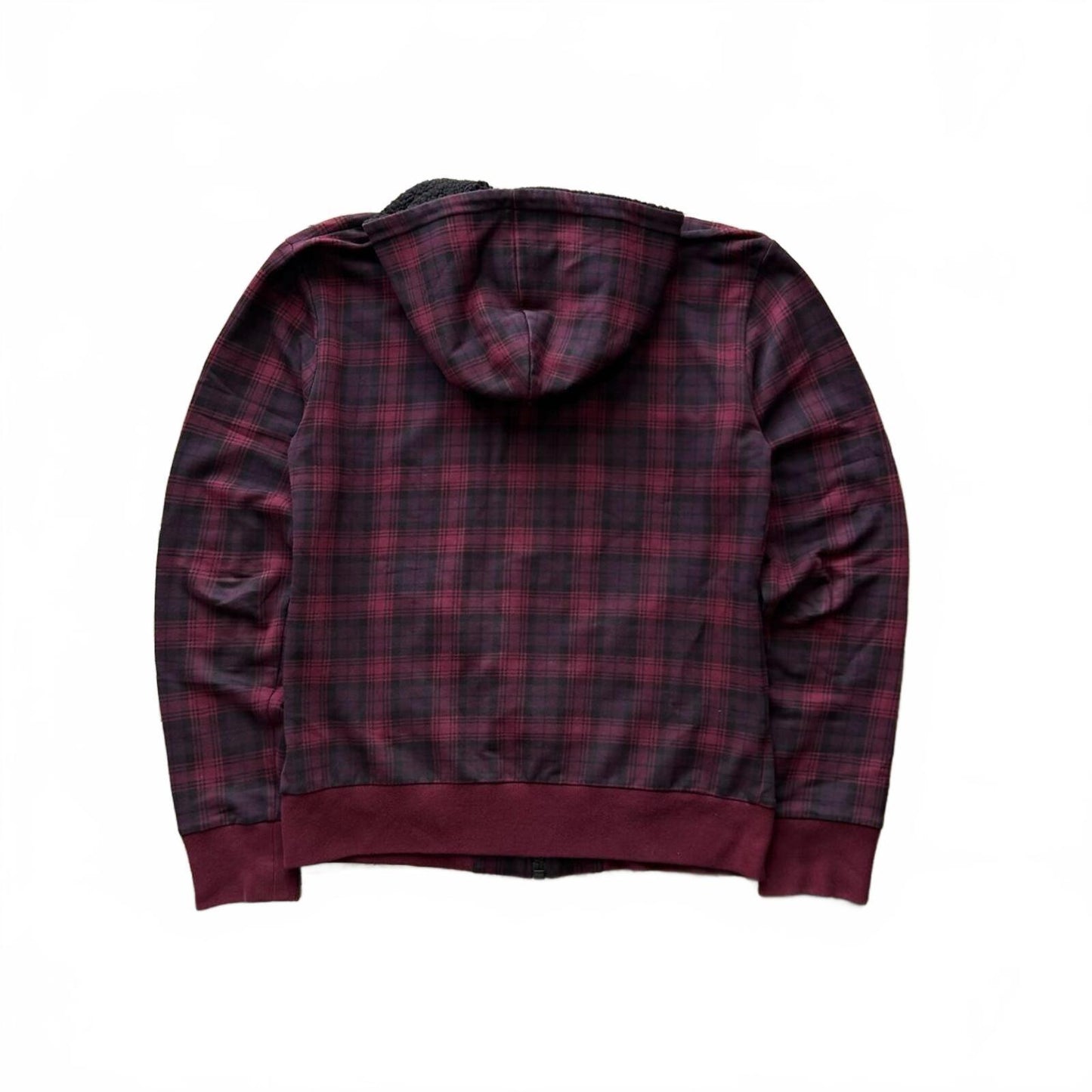 Burberry Black Label Plaid Tartan Zip Up Hoodie S