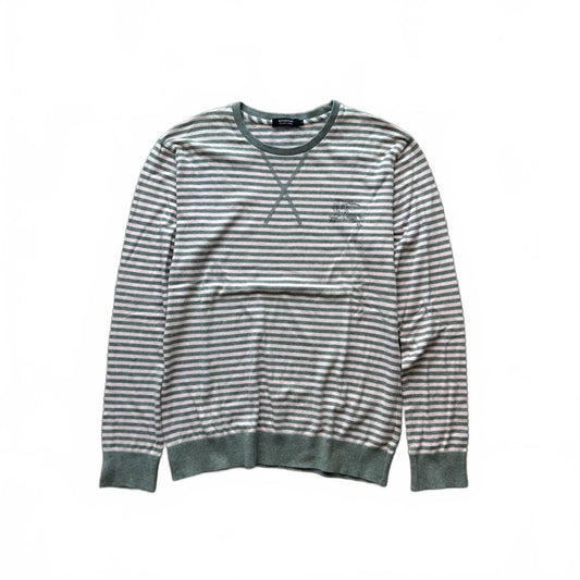 Burberry Black Label Striped Long Sleeve T Shirt M