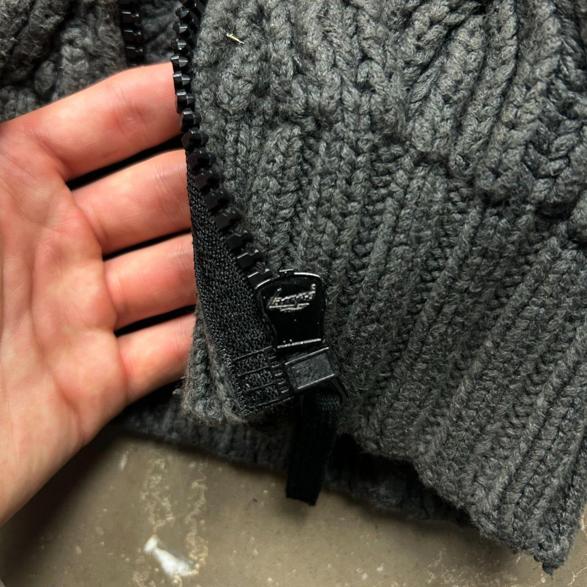 Stone Island Heavyweight Cable President Knit Hooded Jumper S